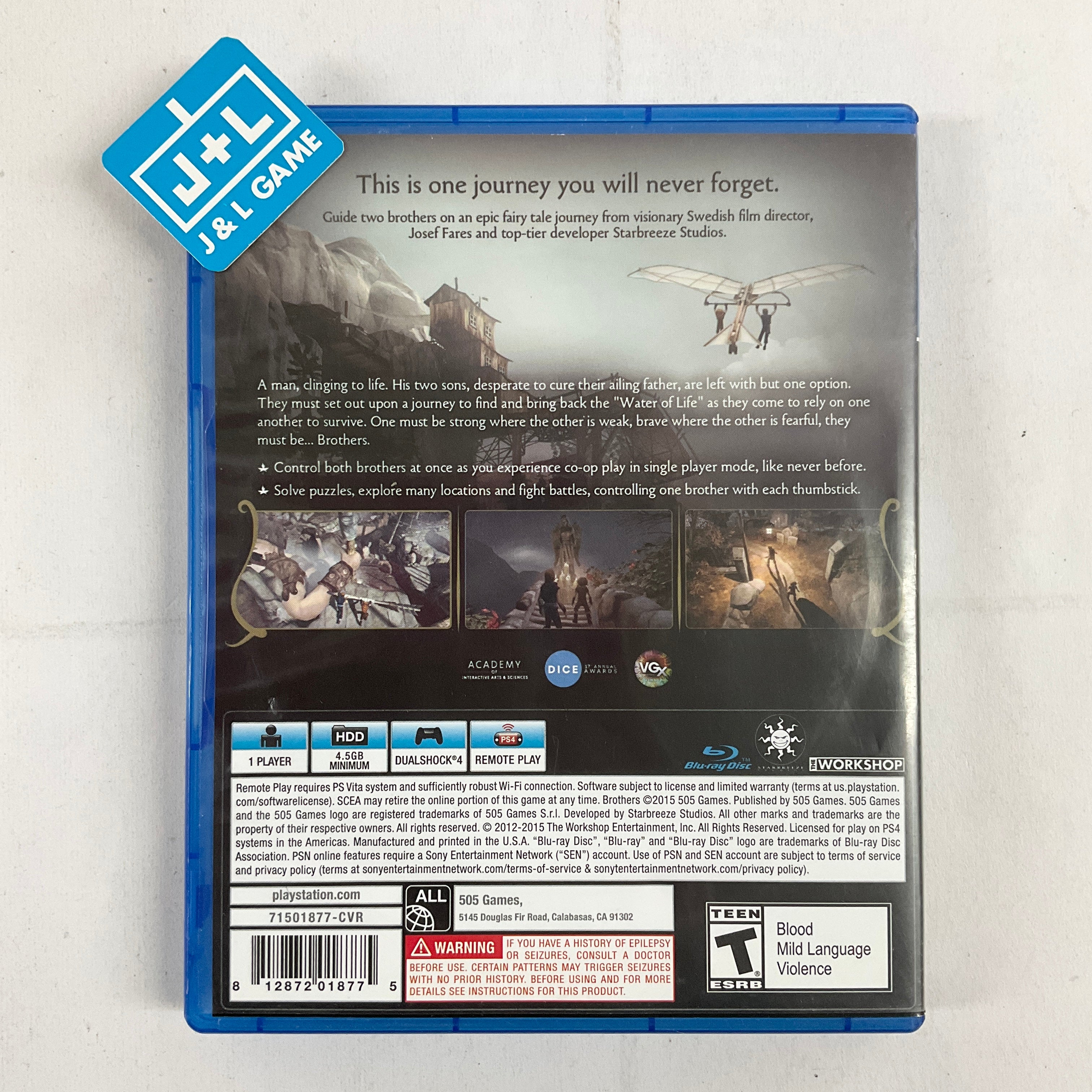 Brothers: A Tale of Two Sons - (PS4) PlayStation 4 [Pre-Owned] Video Games 505 Games   