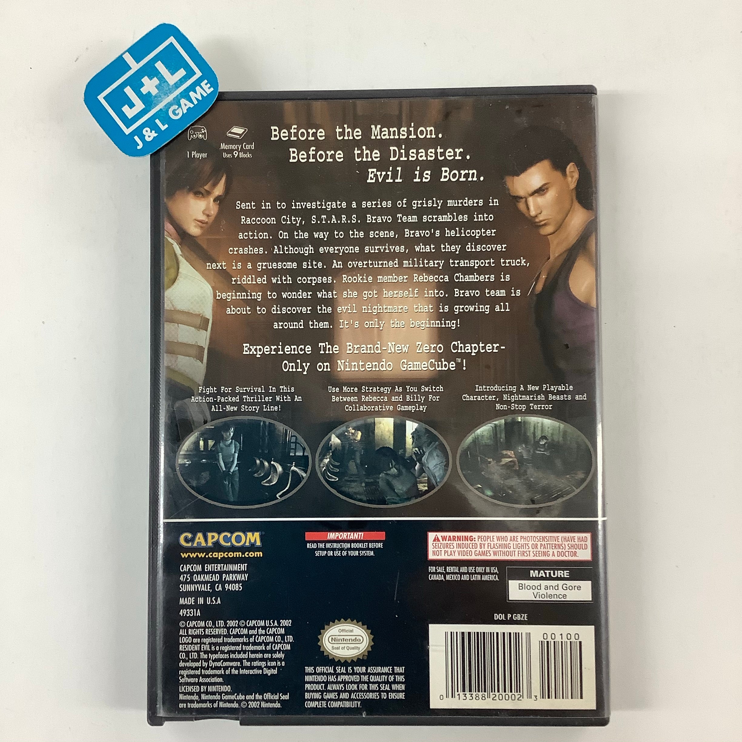 Resident Evil 0 - (GC) Nintendo GameCube [Pre-Owned] | J&L Game