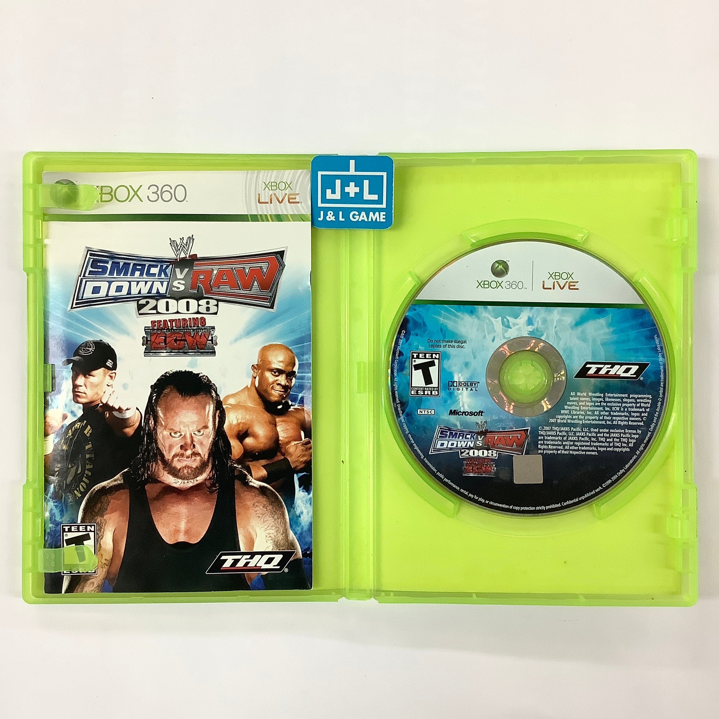 WWE SmackDown vs. Raw 2008 - Xbox 360 [Pre-Owned] Video Games THQ   