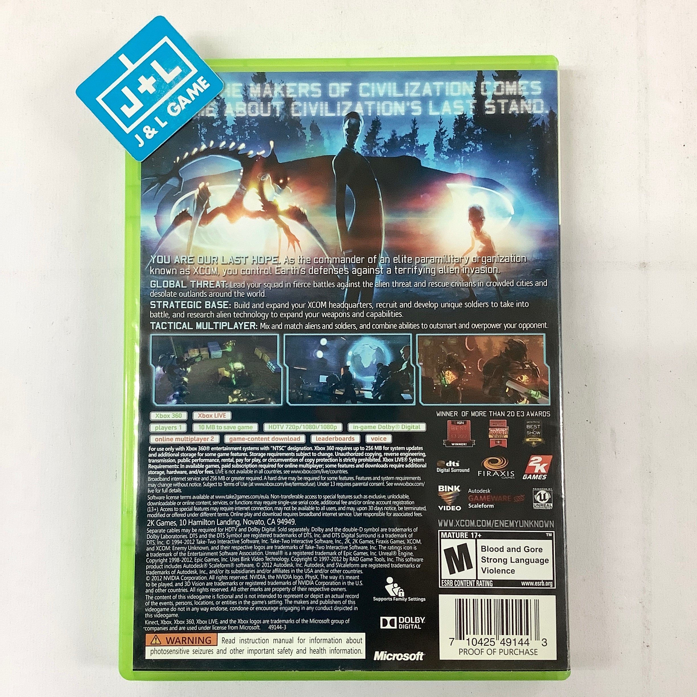 XCOM: Enemy Unknown - Xbox 360 [Pre-Owned] Video Games 2K Games   
