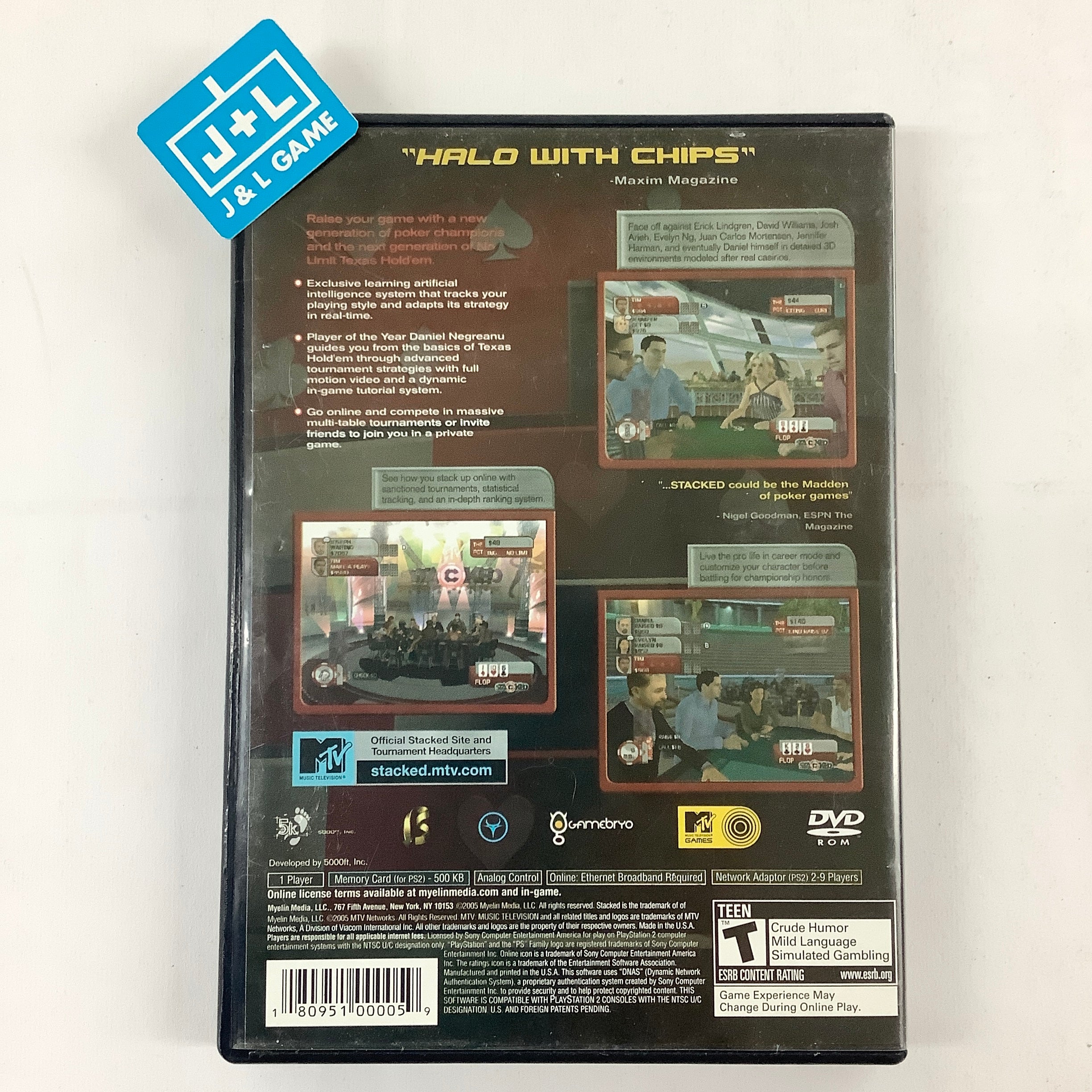 Stacked with Daniel Negreanu - (PS2) PlayStation 2 [Pre-Owned] Video Games Myelin Media   