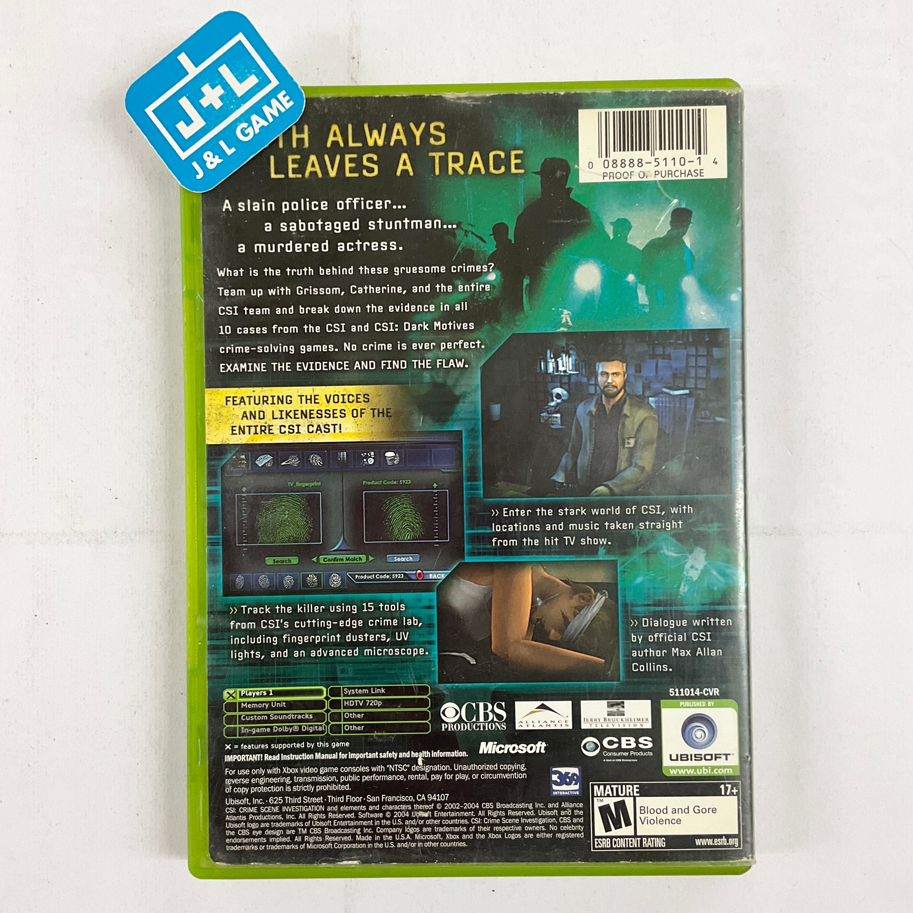 CSI: Crime Scene Investigation - (XB) XBox [Pre-Owned] Video Games Ubisoft   