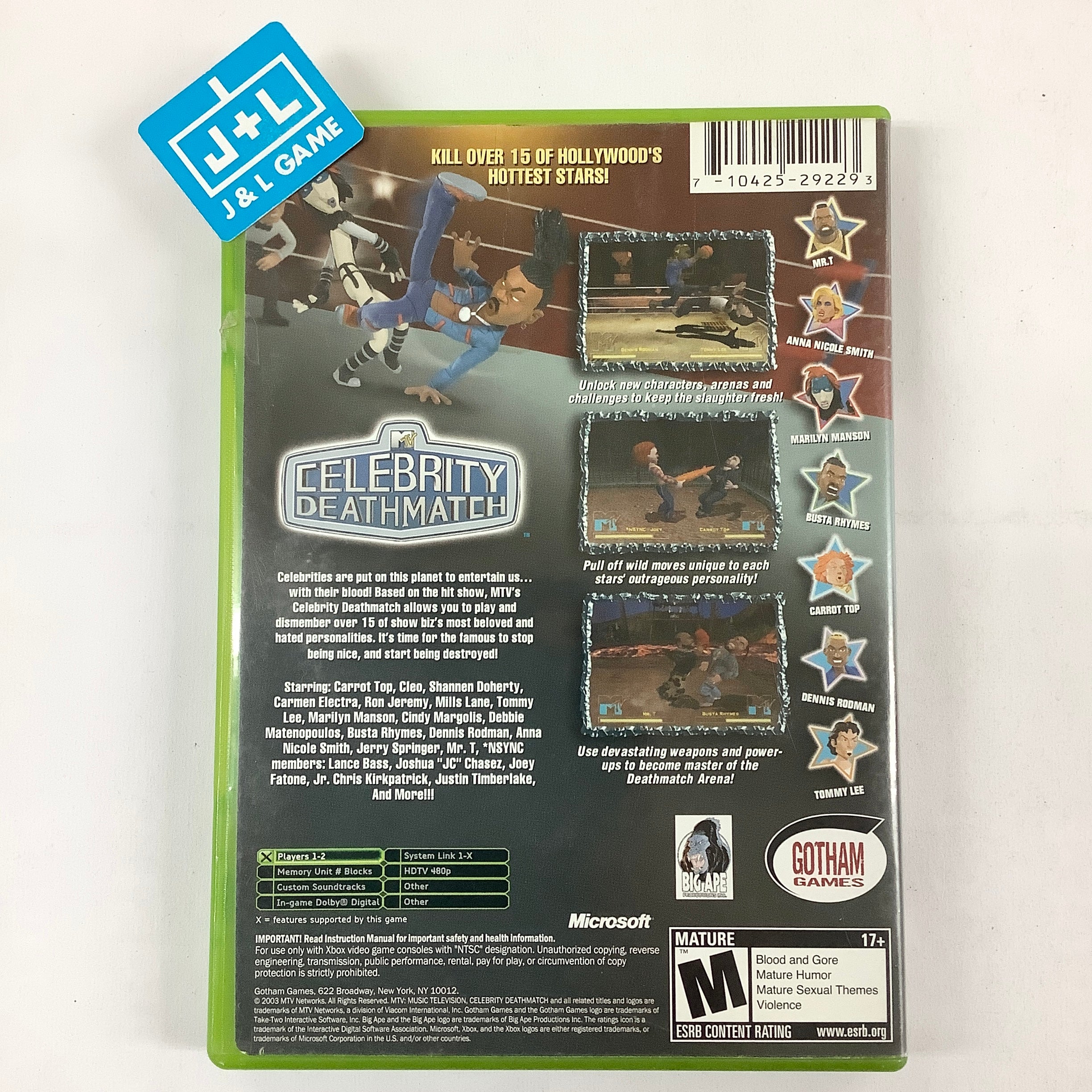 MTV's Celebrity Deathmatch - (XB) Xbox [Pre-Owned] Video Games Gotham Games   