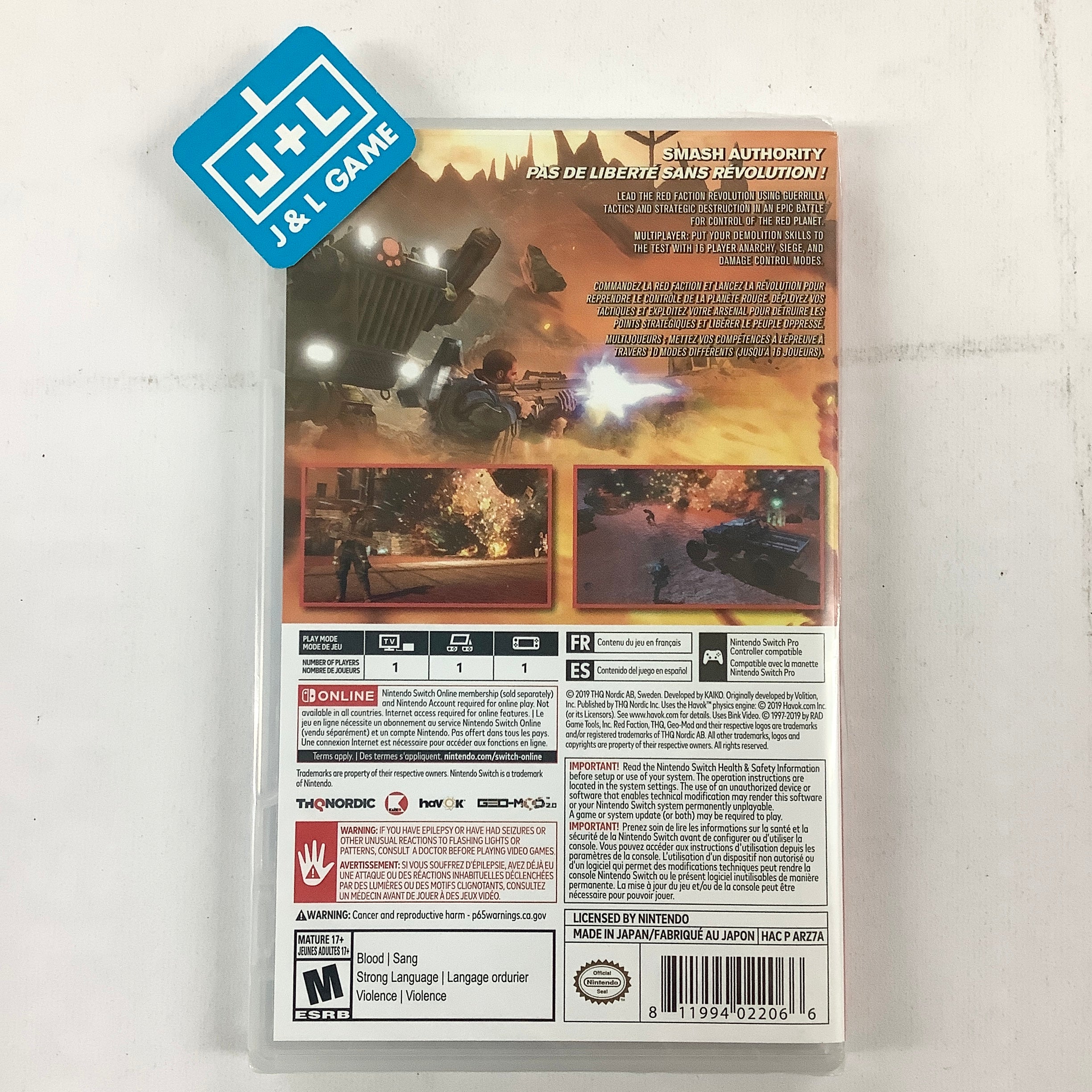 Red Faction Guerilla Re-Mars-Tered - (NSW) Nintendo Switch Video Games THQ Nordic   