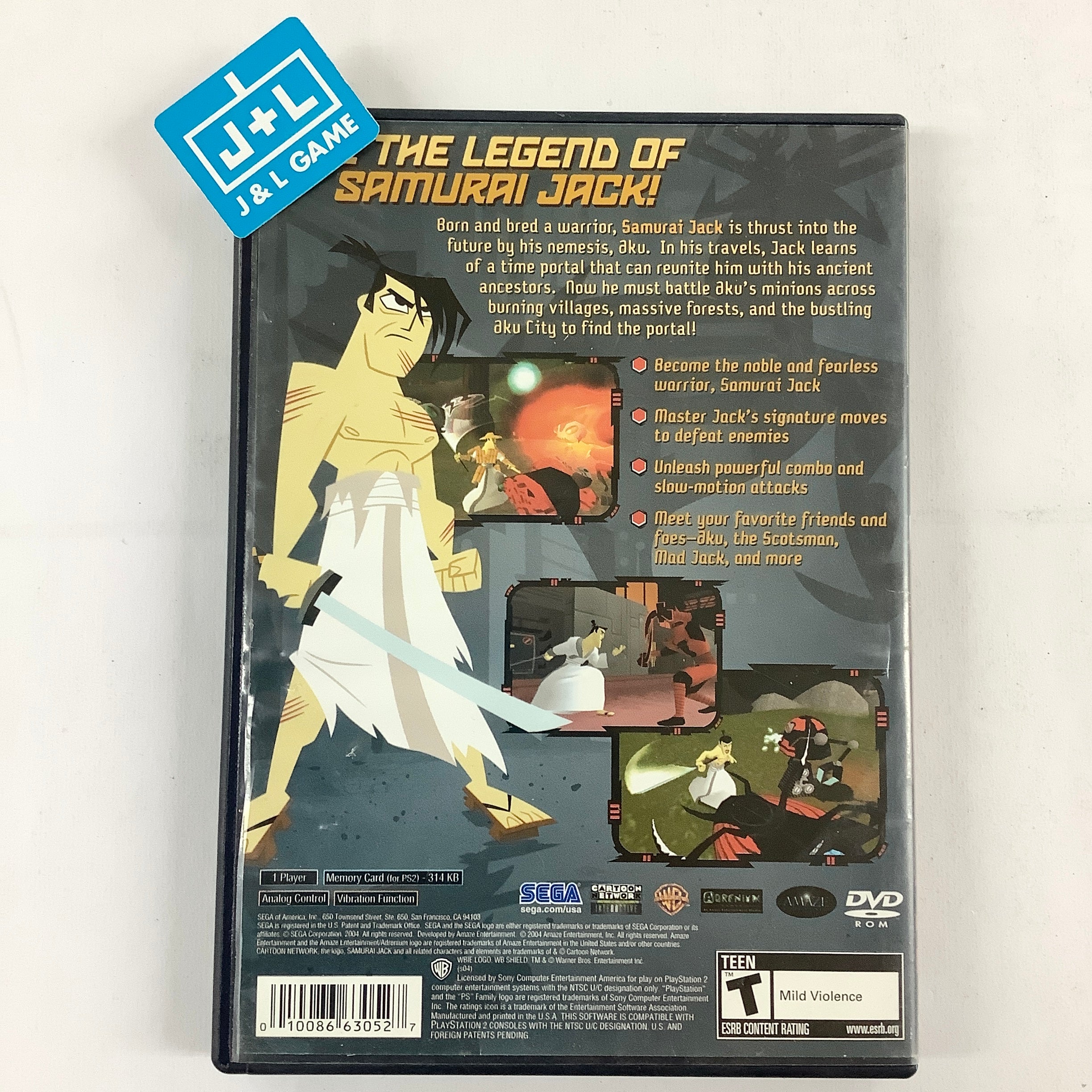 Samurai Jack: The Shadow of Aku - (PS2) PlayStation 2 [Pre-Owned] Video Games Sega   