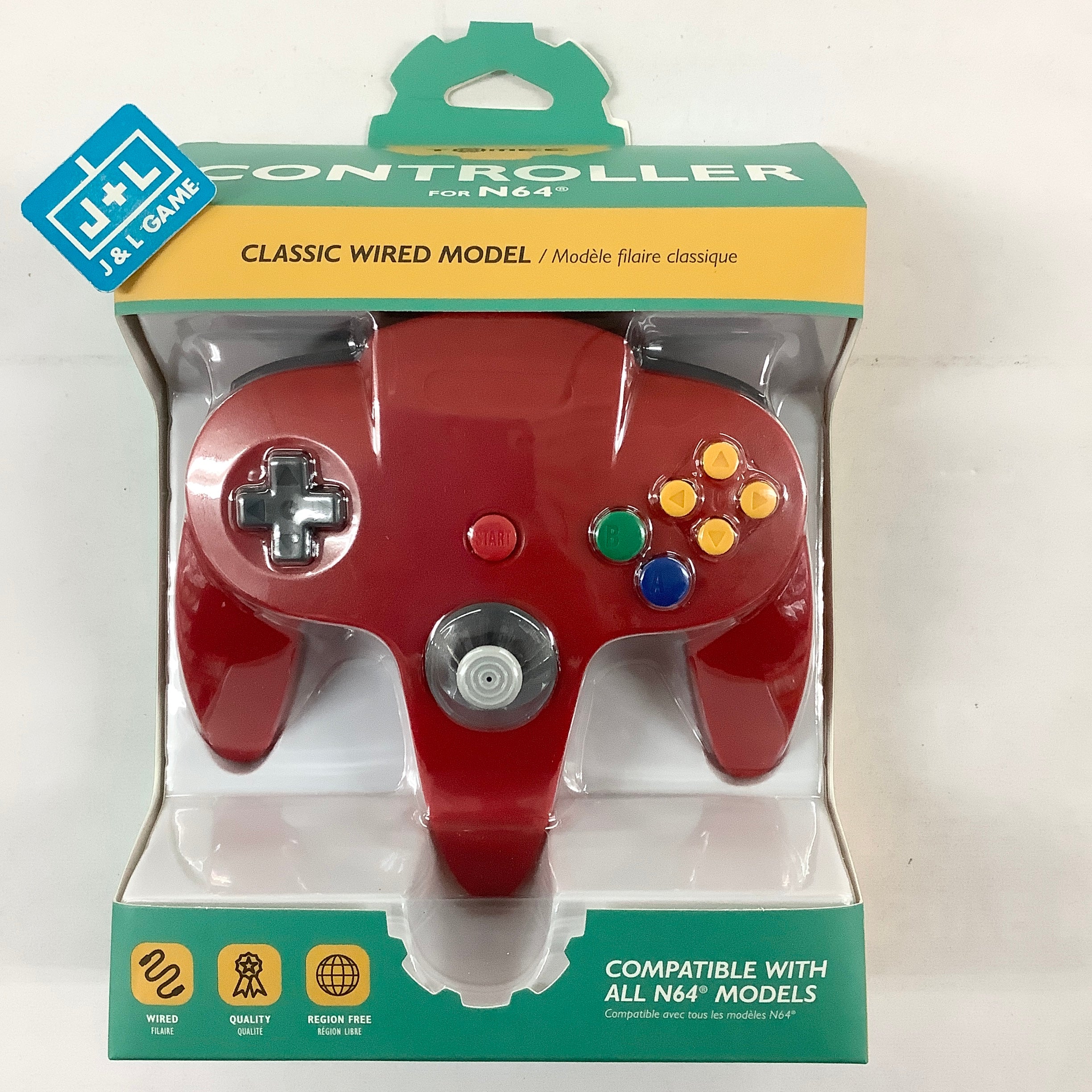Tomee N64 Wired Controller (Red) - (N64) Nintendo 64 Accessories Tomee   