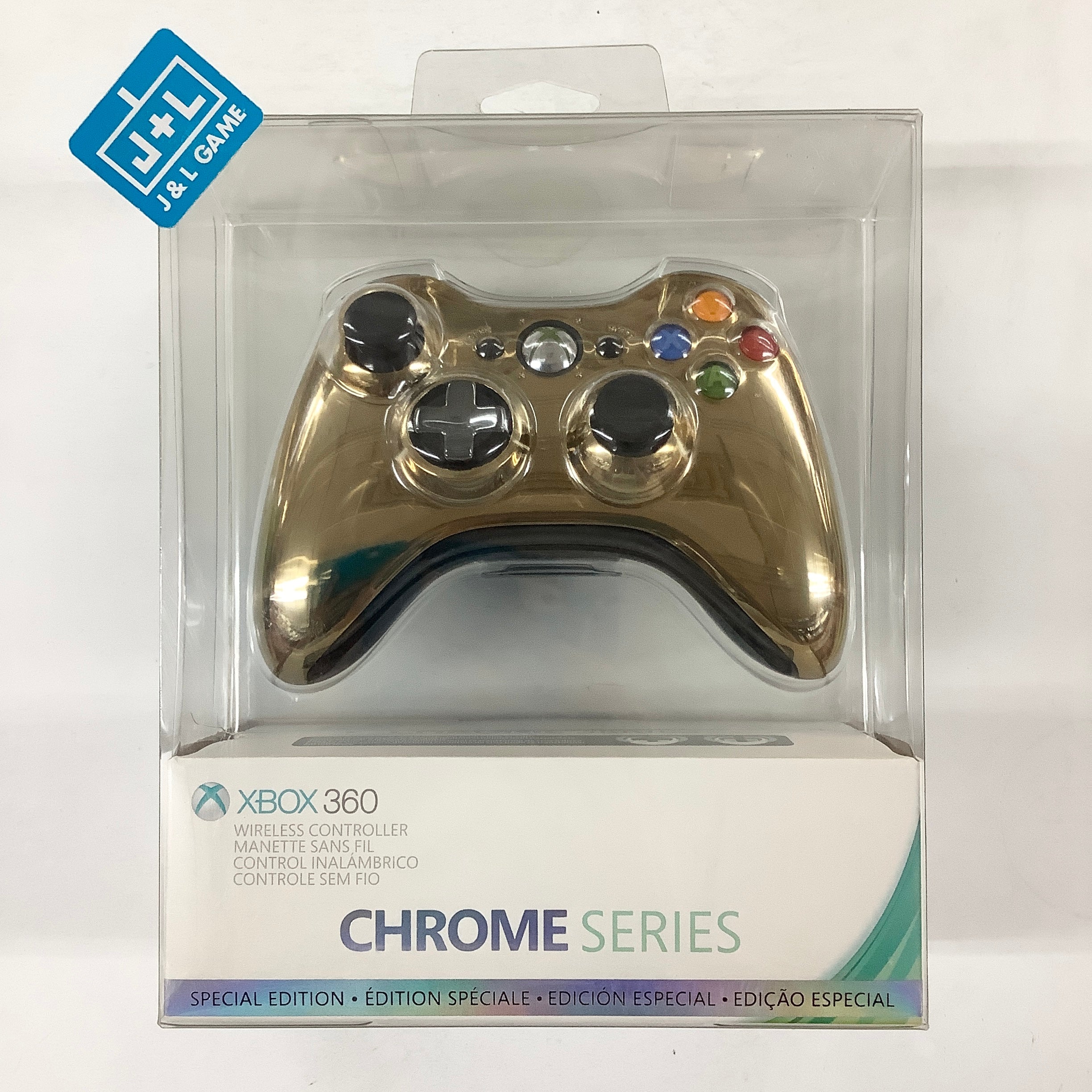 Microsoft Xbox 360 Chrome Series Wireless Controller (Gold) - Xbox 360 Accessories Microsoft   