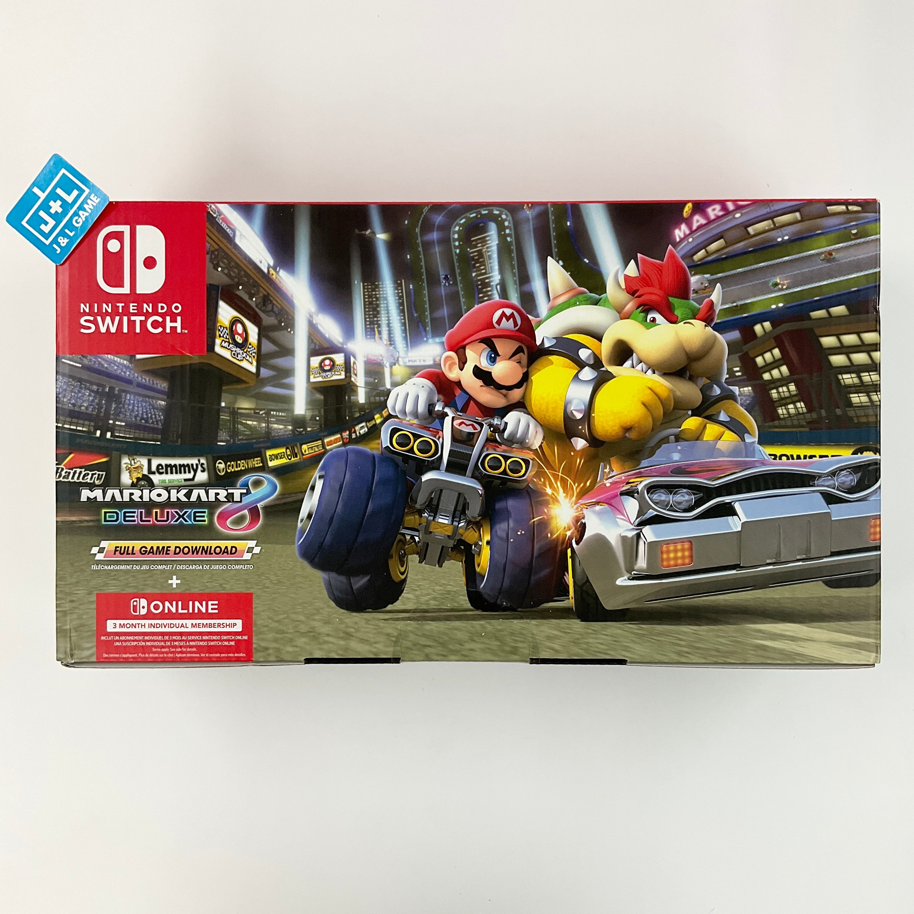 Nintendo Switch w/ Neon Blue & Neon Red Joy-Con + Mario Kart 8 Deluxe (Full Game Download) - Nintendo Switch Consoles Nintendo   