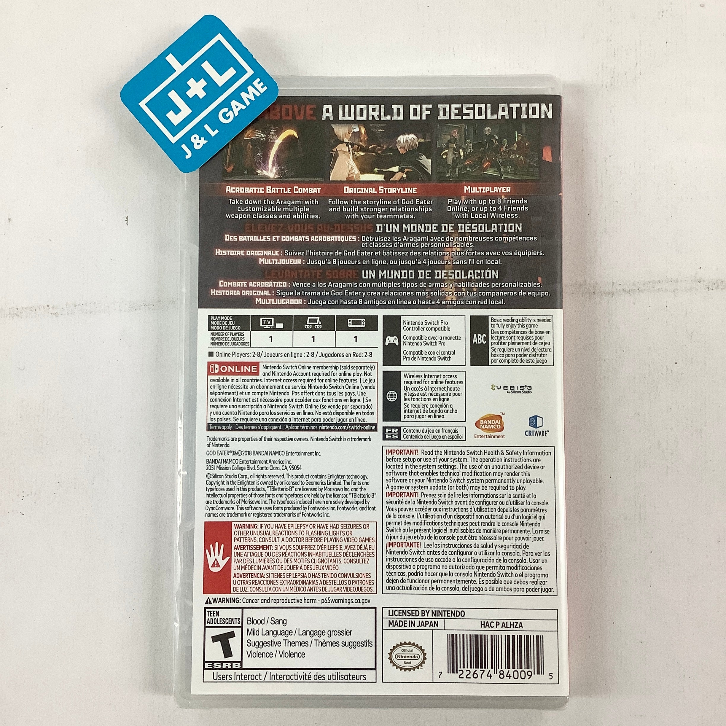 God Eater 3 - (NSW) Nintendo Switch Video Games BANDAI NAMCO Entertainment   