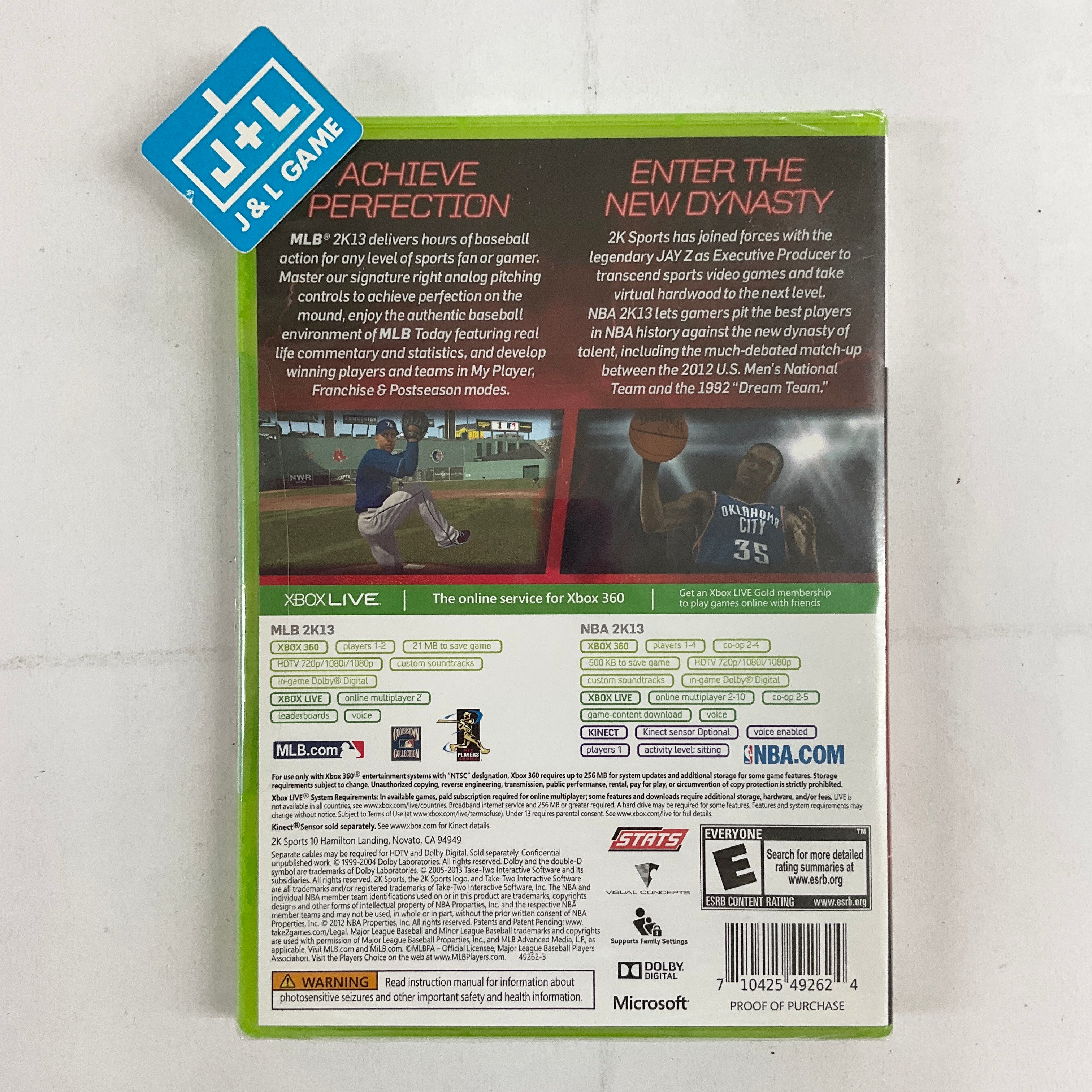 MLB 2K13 NBA 2K13 (2K Sports Combo Pack) - Xbox 360 Video Games 2K   