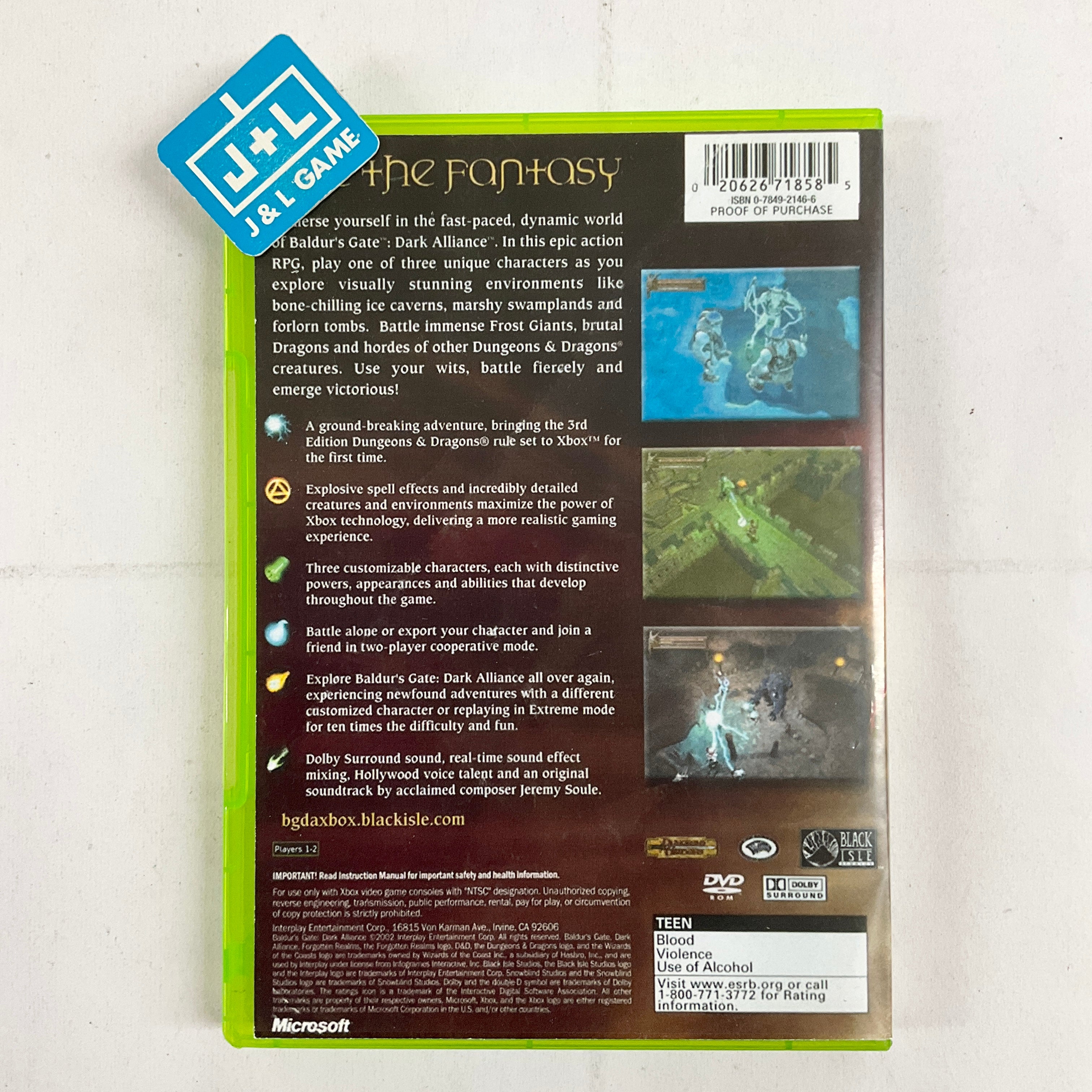 Baldur's Gate: Dark Alliance - (XB) Xbox  [Pre-Owned] Video Games Interplay   