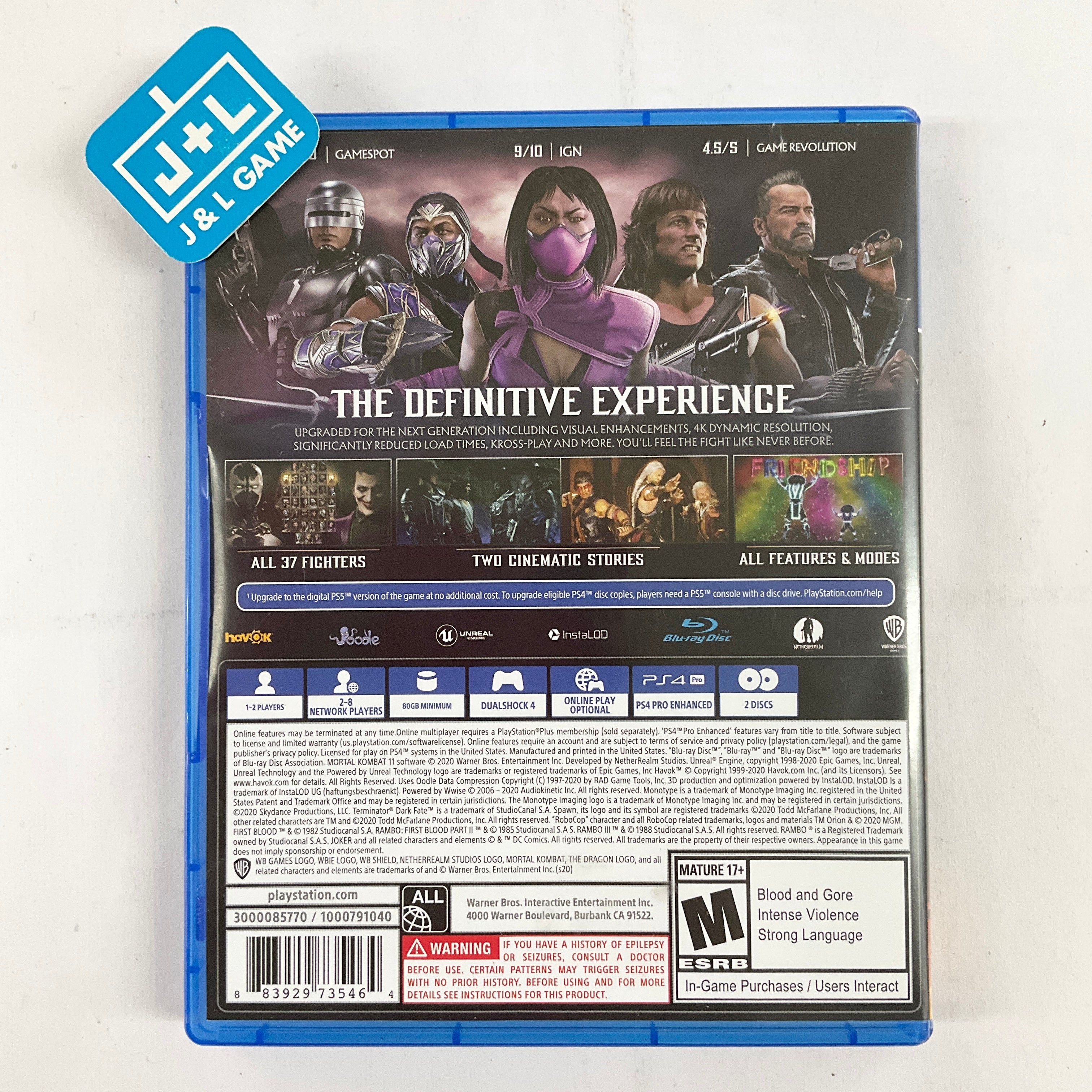 Mortal Kombat 11 Ultimate - (PS4) PlayStation 4 [Pre-Owned] Video Games WB Games   