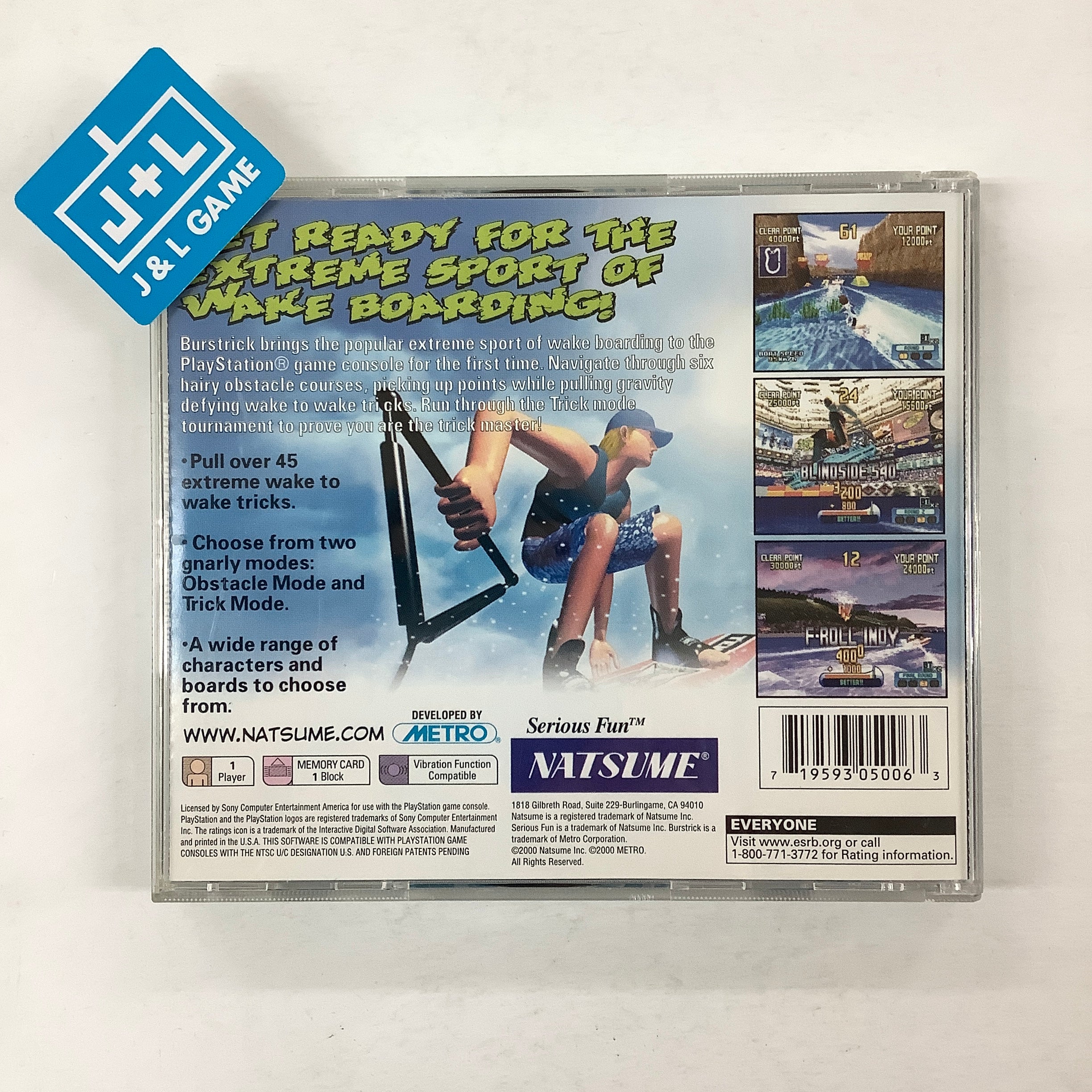 Burstrick: Wake Boarding!! - (PS1) PlayStation 1 [Pre-Owned] Video Games Natsume   