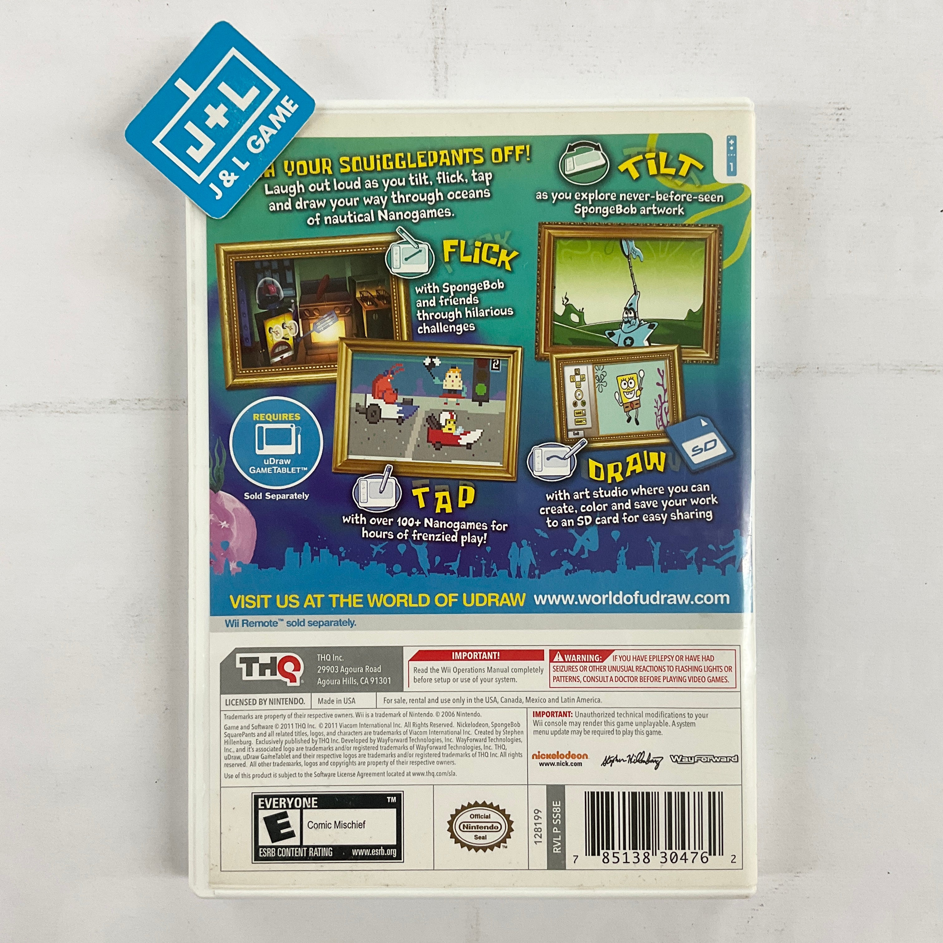 uDraw: SpongeBob Squigglepants - Nintendo Wii [Pre-Owned] Video Games THQ   