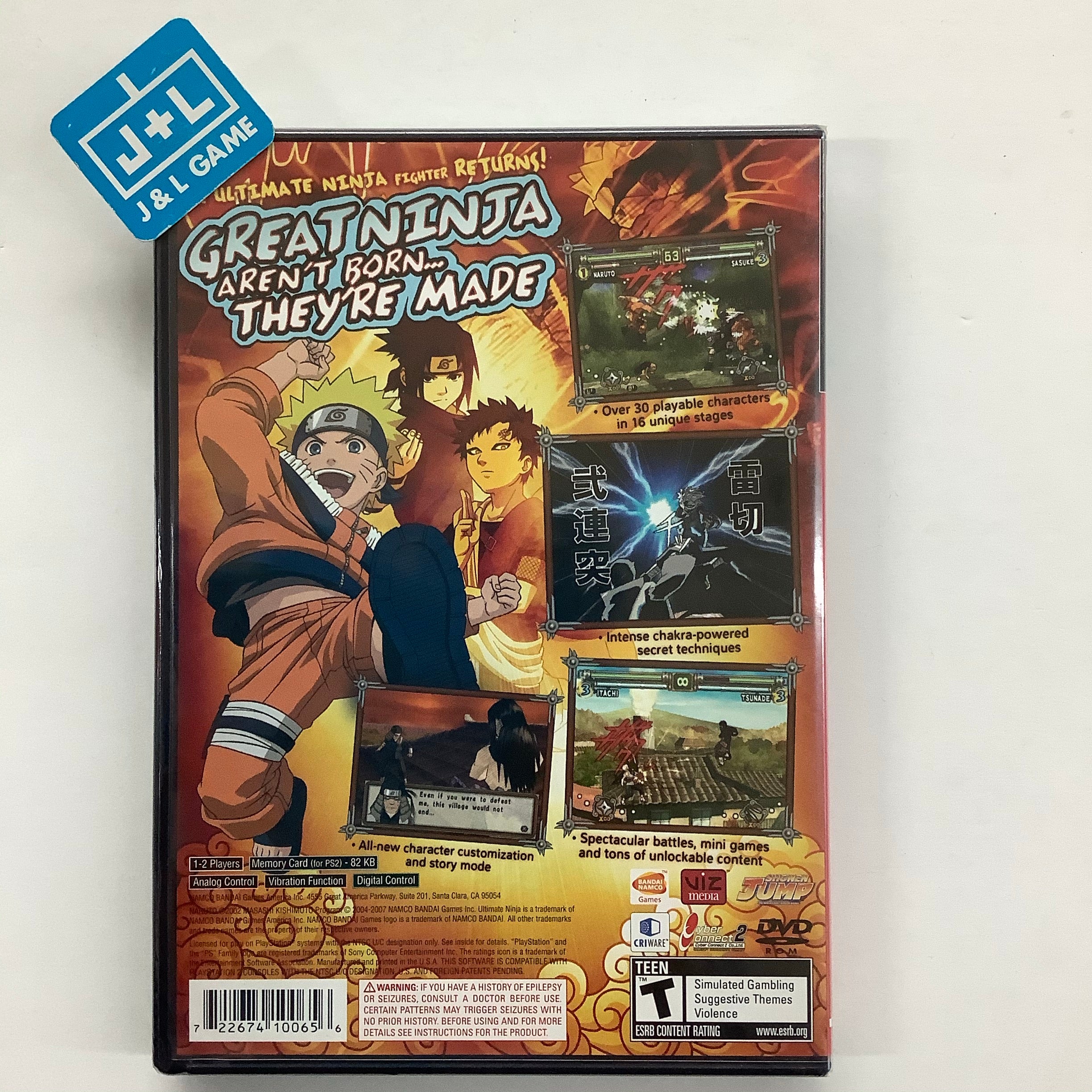 Naruto: Ultimate Ninja 2 - (PS2) PlayStation 2 Video Games Namco Bandai Games   