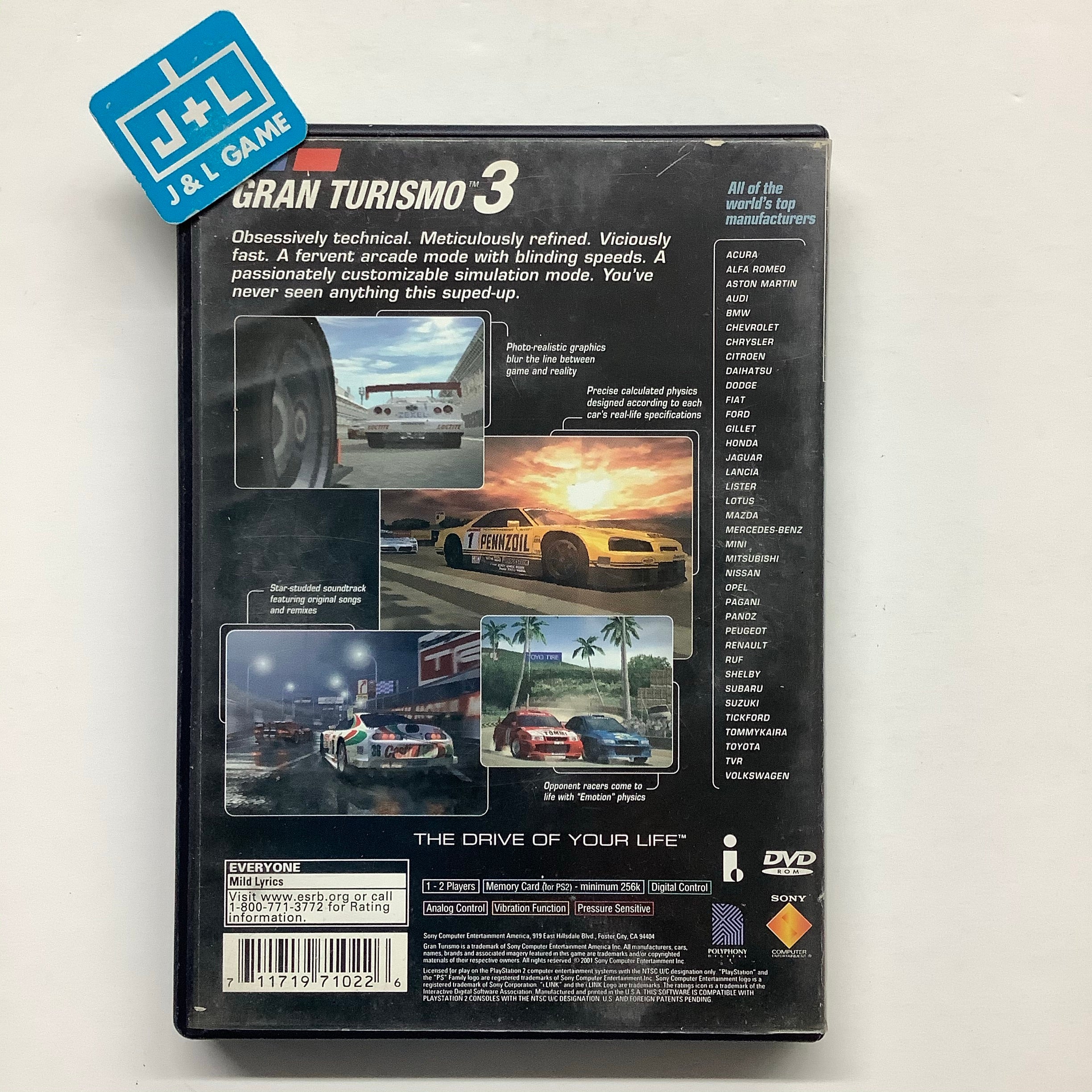 Gran Turismo 3: A-Spec - (PS2) PlayStation 2 [Pre-Owned] Video Games SCEA   