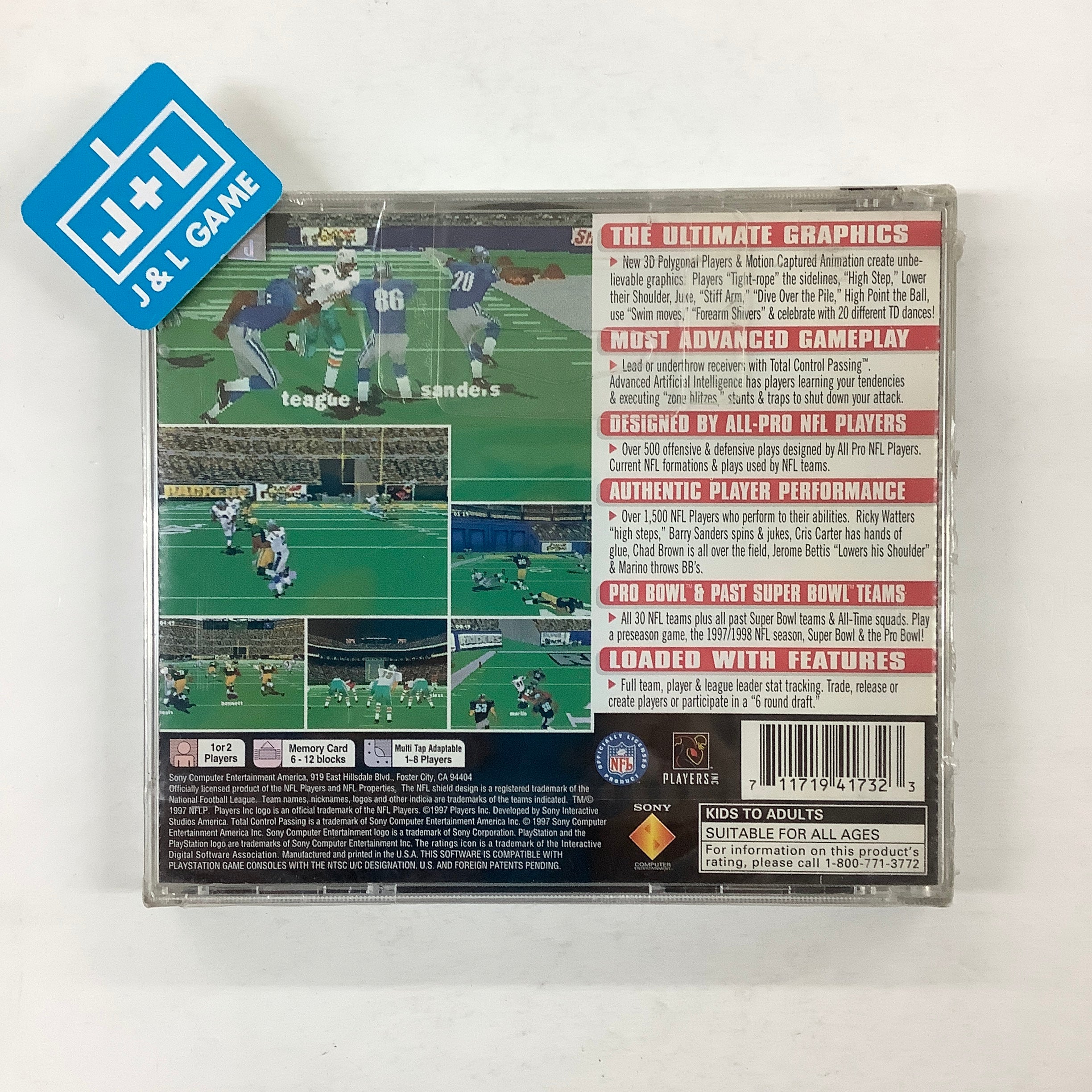 NFL GameDay 98 - (PS1) PlayStation 1 Video Games SCEA   