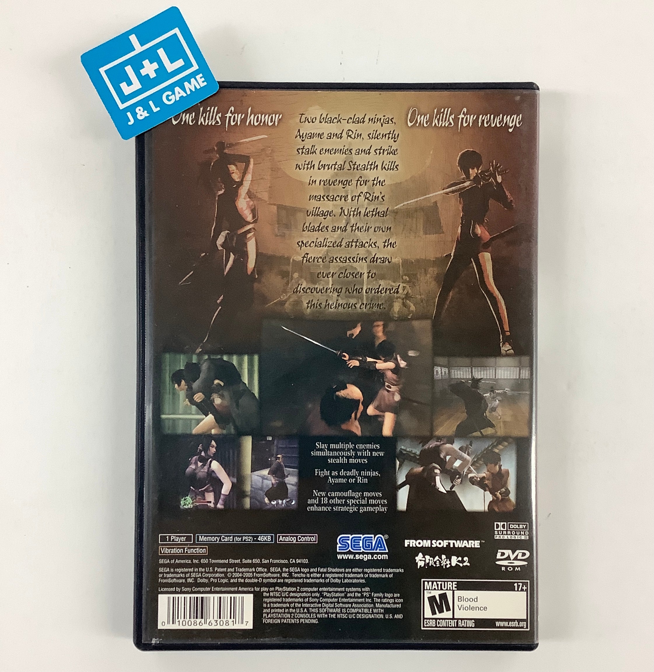 Tenchu: Fatal Shadows - (PS2) PlayStation 2 [Pre-Owned] Video Games Sega   