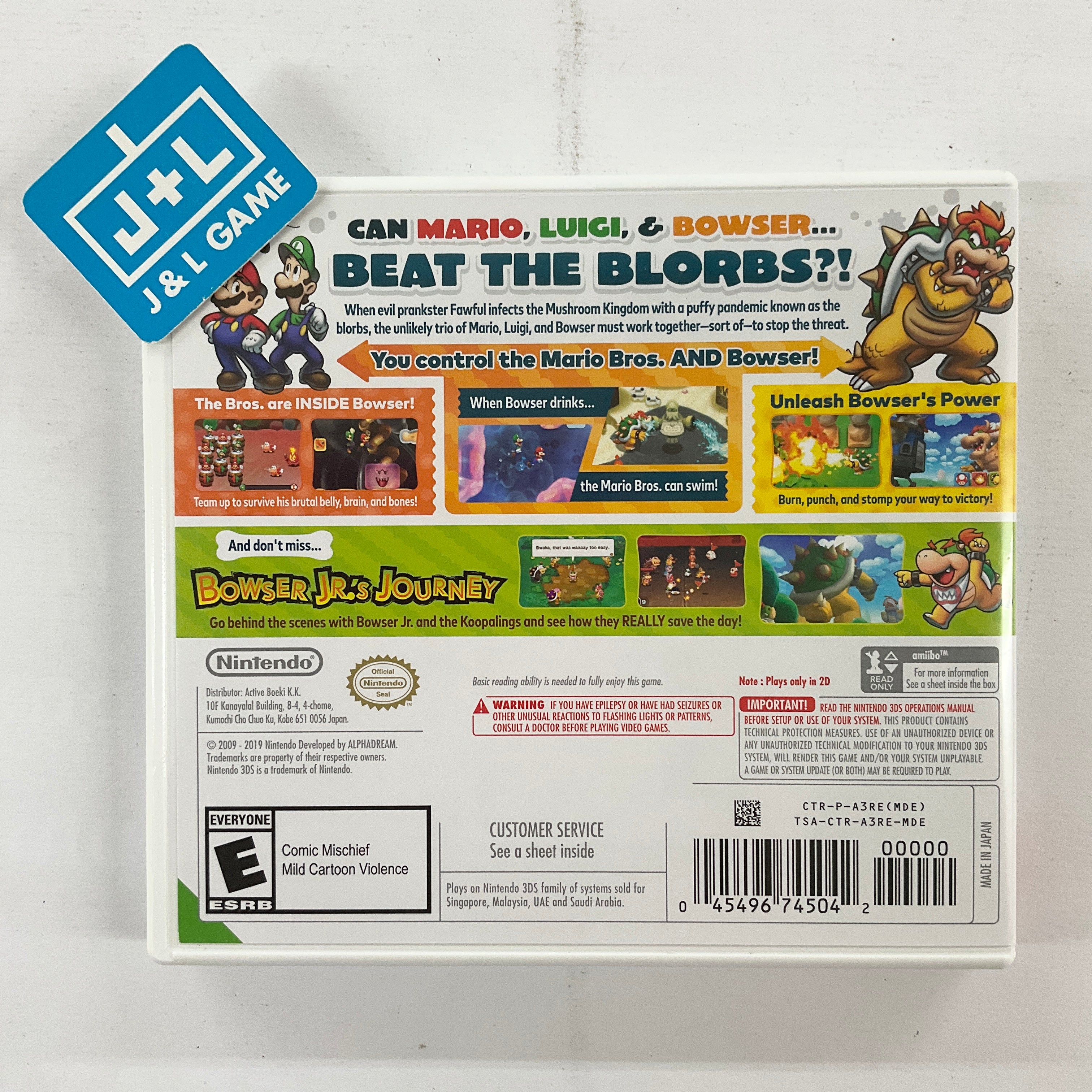 Mario & Luigi: Bowser's Inside Story + Bowser Jr.'s Journey (World Edition) - Nintendo 3DS [Pre-Owned] Video Games Nintendo   