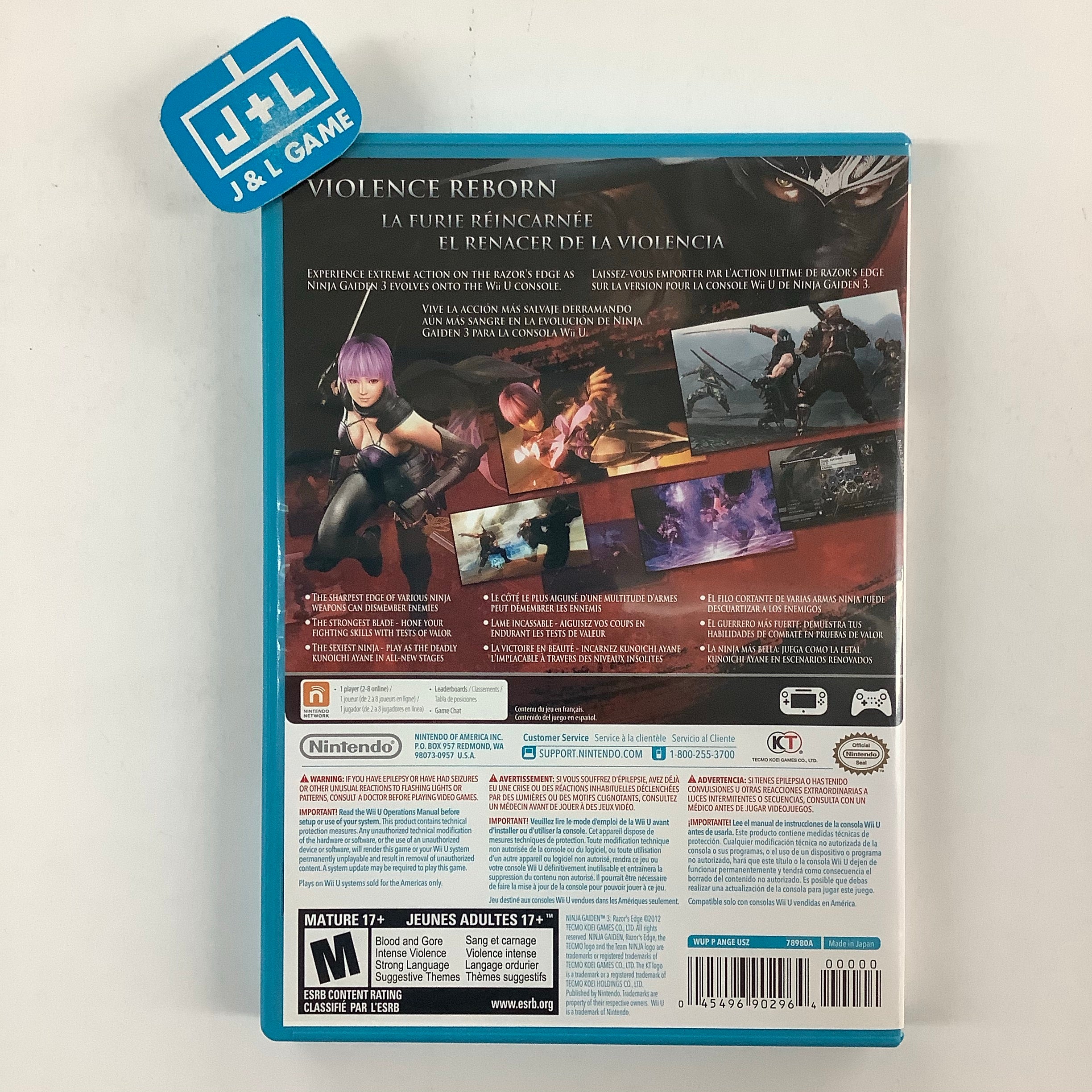 Ninja Gaiden 3: Razor's Edge - Nintendo Wii U [Pre-Owned] Video Games Nintendo   