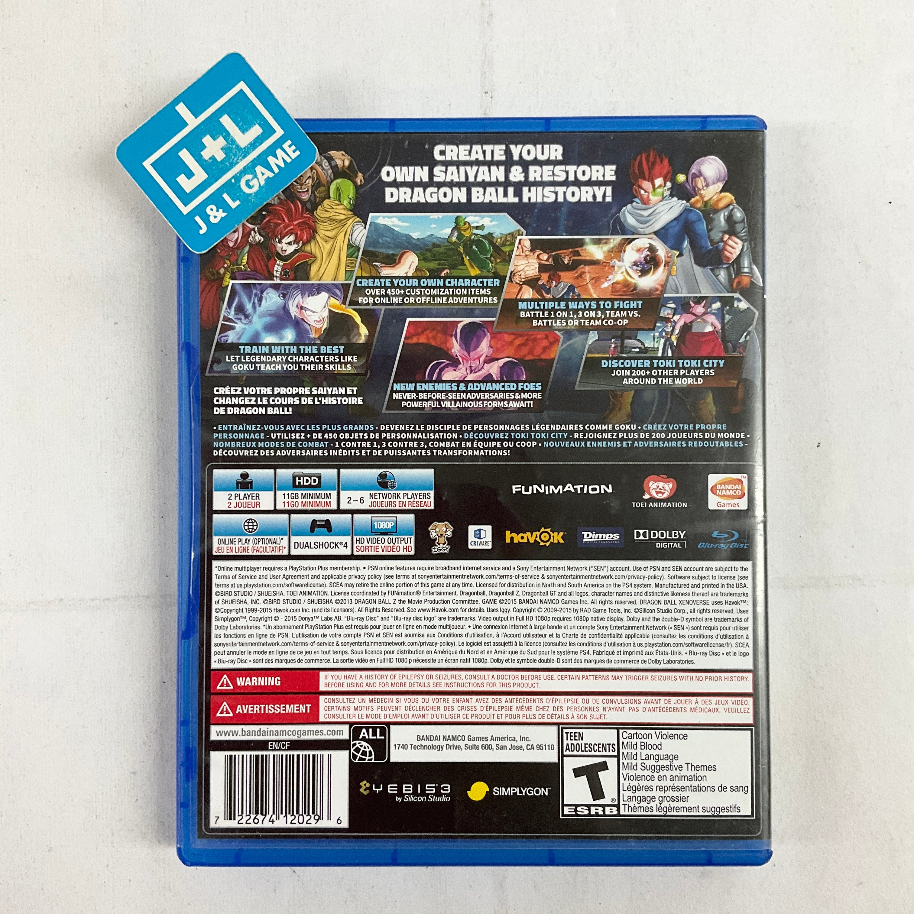 Dragon Ball: Xenoverse - (PS4) PlayStation 4 [Pre-Owned] Video Games Bandai Namco Games   
