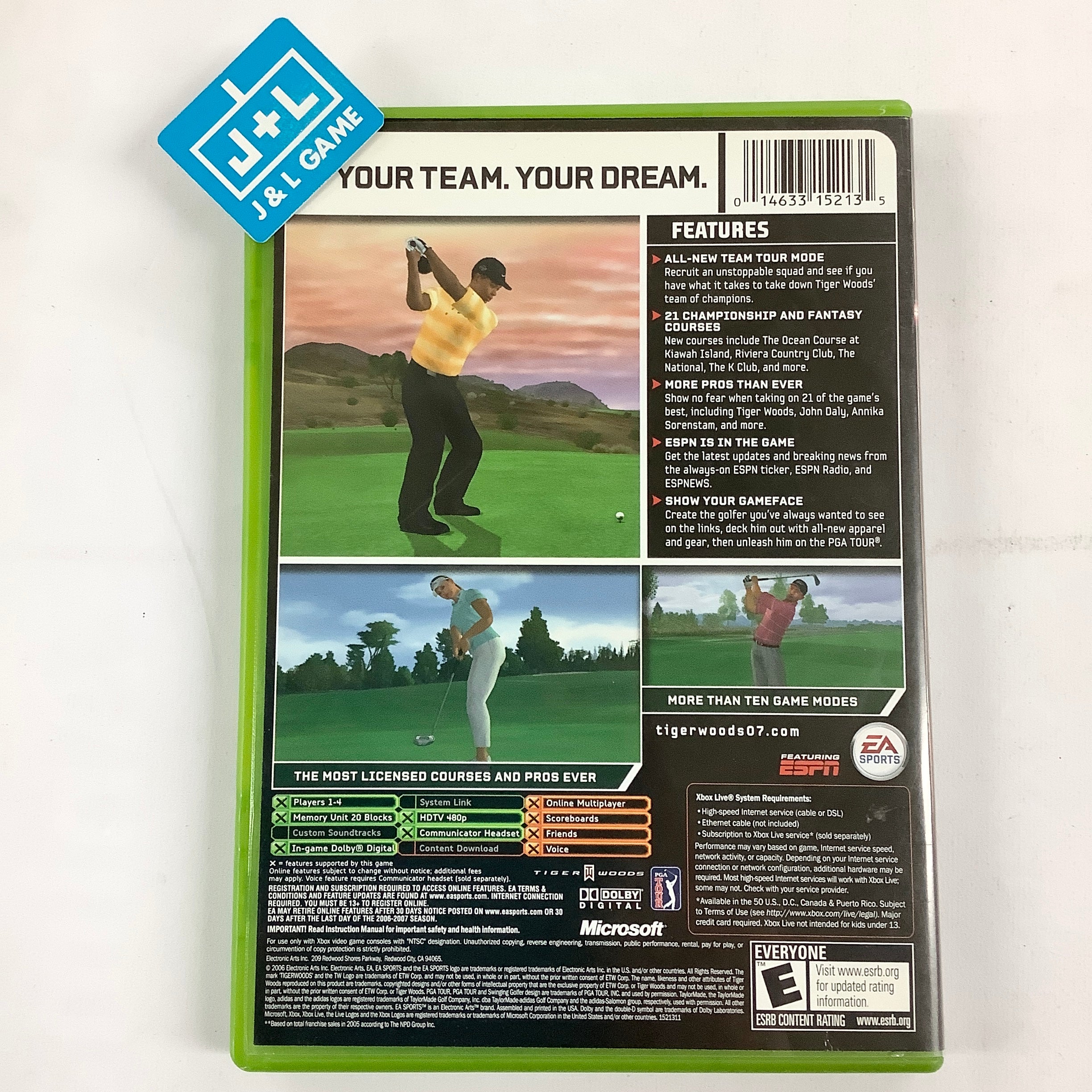 Tiger Woods PGA Tour 07 - (XB) Xbox [Pre-Owned] Video Games EA Sports   