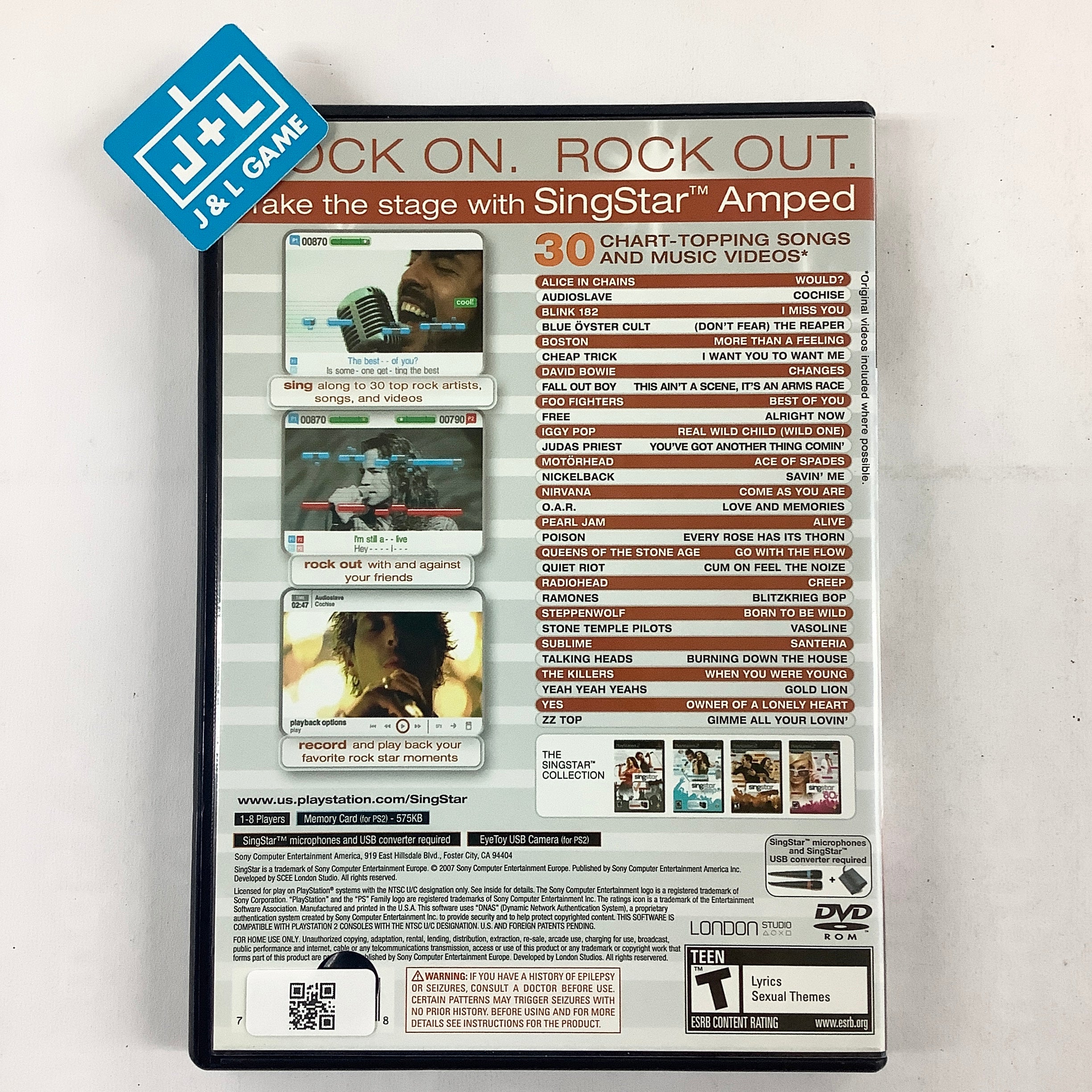 SingStar Amped - (PS2) PlayStation 2 [Pre-Owned] Video Games SCEA   