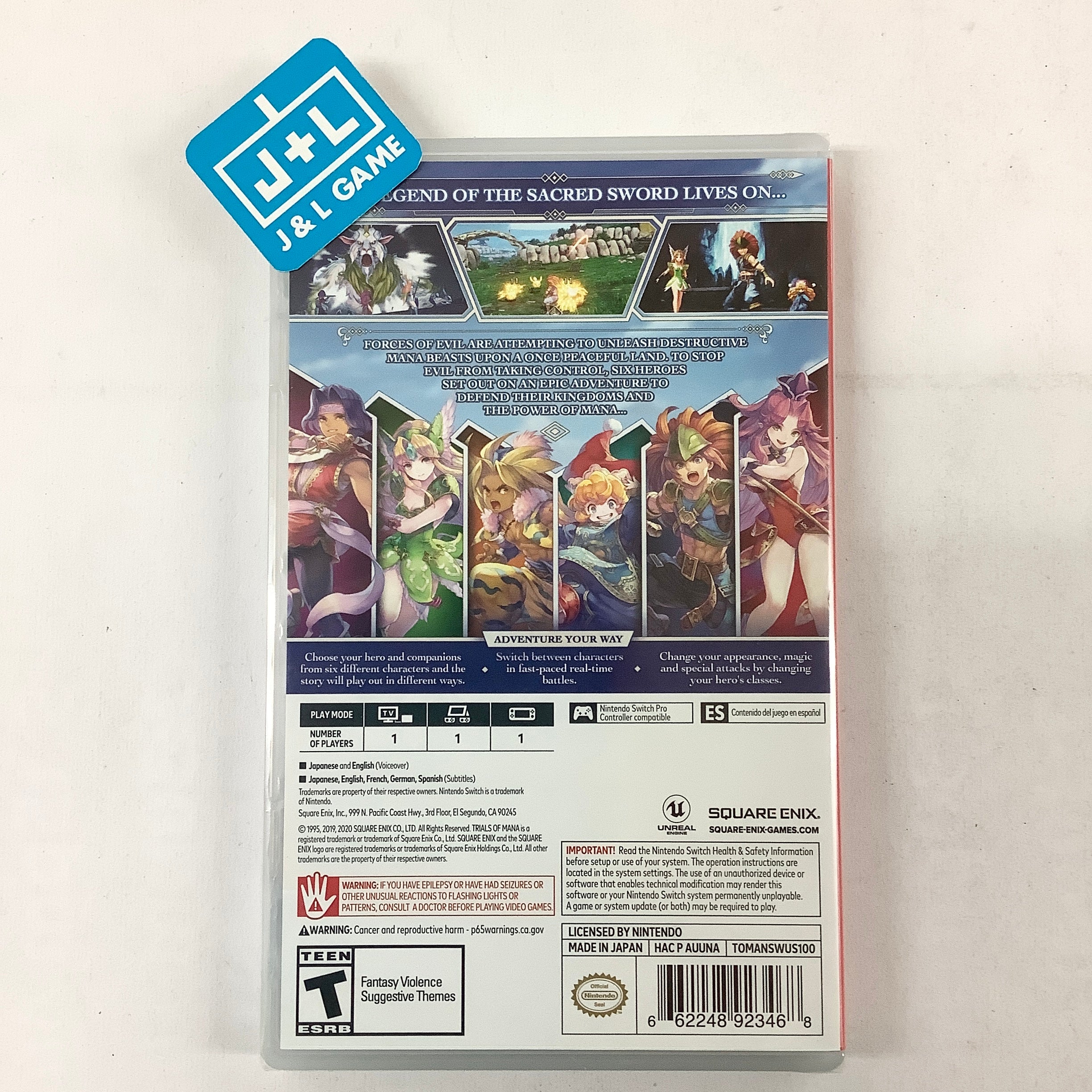 Trials of Mana - (NSW) Nintendo Switch Video Games Square Enix   