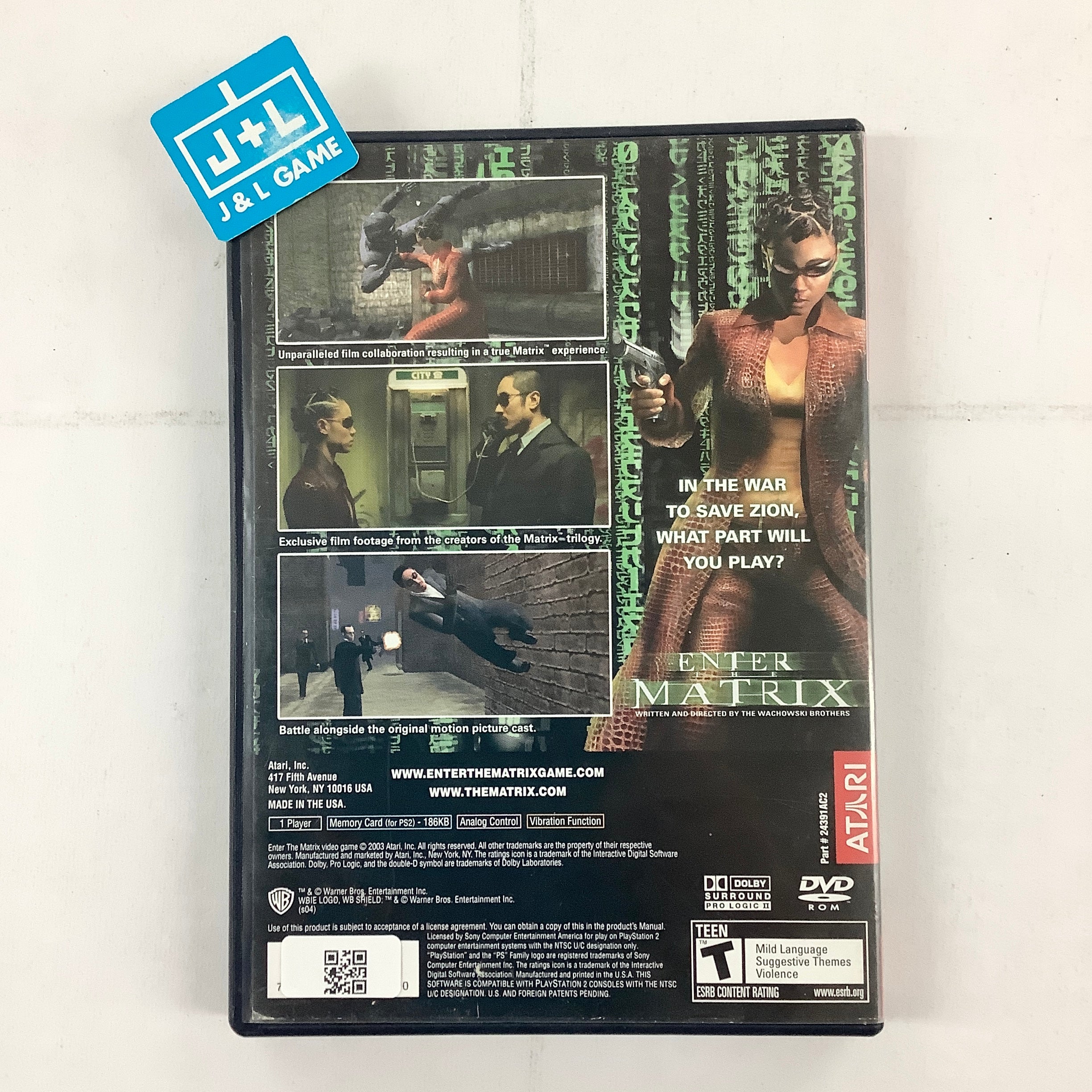 Enter the Matrix (Greatest Hits)  - (PS2) PlayStation 2 [Pre-Owned] Video Games Atari SA   
