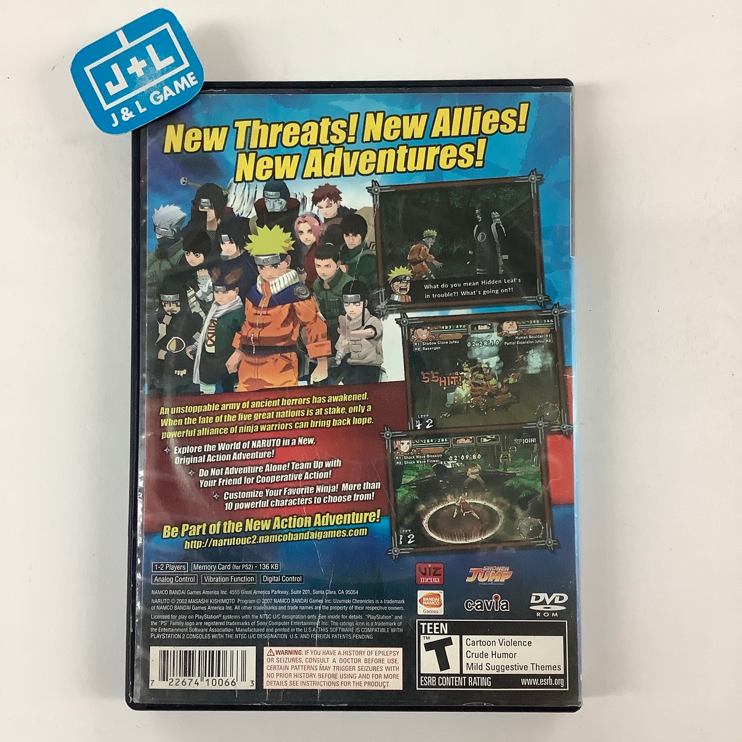 Naruto: Uzumaki Chronicles 2 - (PS2) PlayStation 2 [Pre-Owned] Video Games Namco Bandai Games   