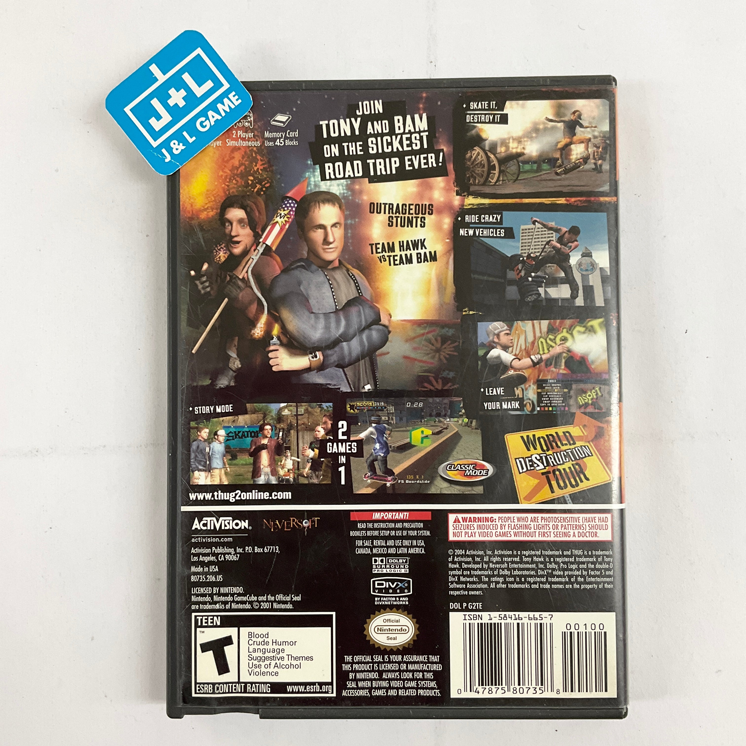 Tony Hawk's Underground 2 - (GC) Nintendo GameCube [Pre-Owned] Video Games Activision   