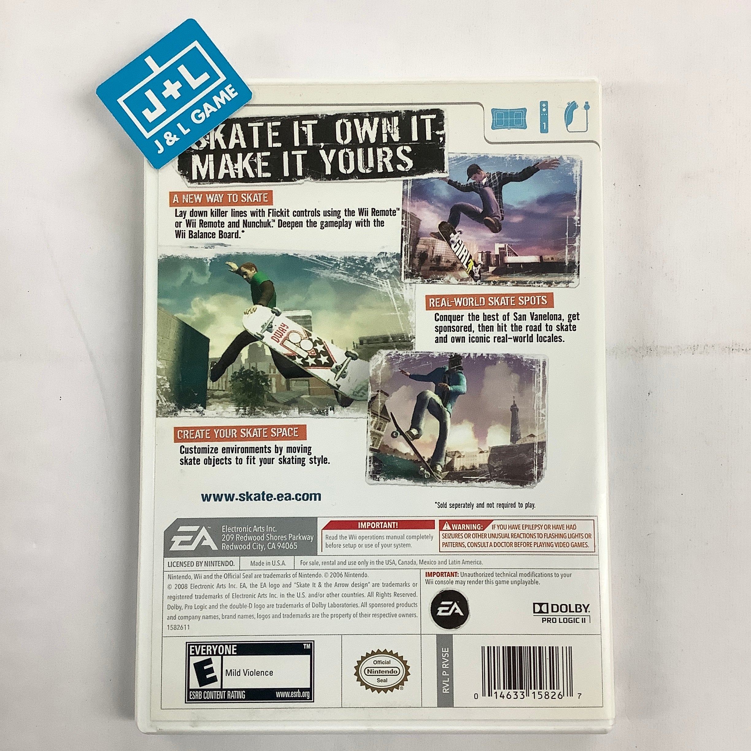 Skate It - Nintendo Wii [Pre-Owned] Video Games Electronic Arts   