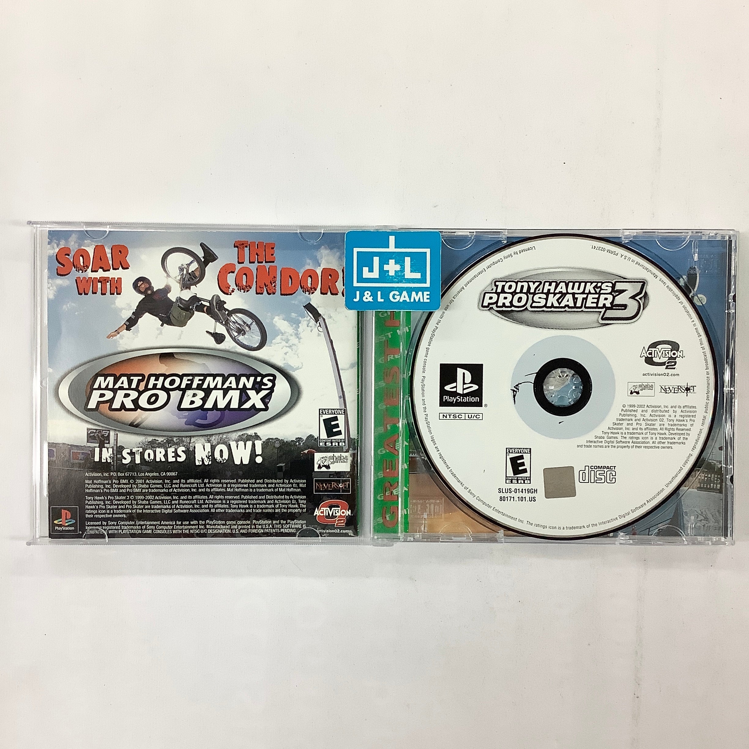 Tony Hawk's Pro Skater 3 (Greatest Hits) - (PS1) PlayStation 1 [Pre-Owned] Video Games Activision   