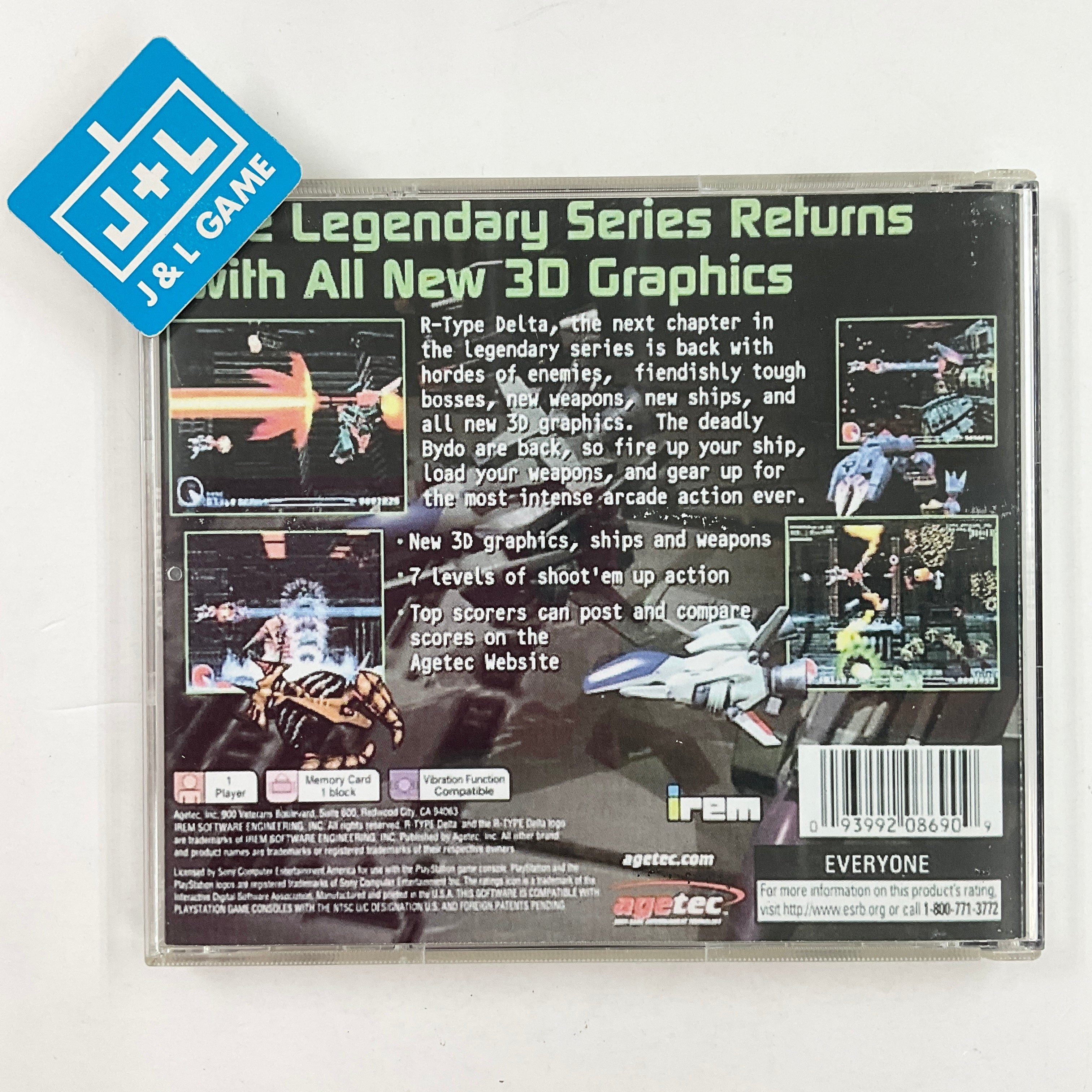 R-Type Delta - (PS1) PlayStation 1 [Pre-Owned] Video Games Agetec   