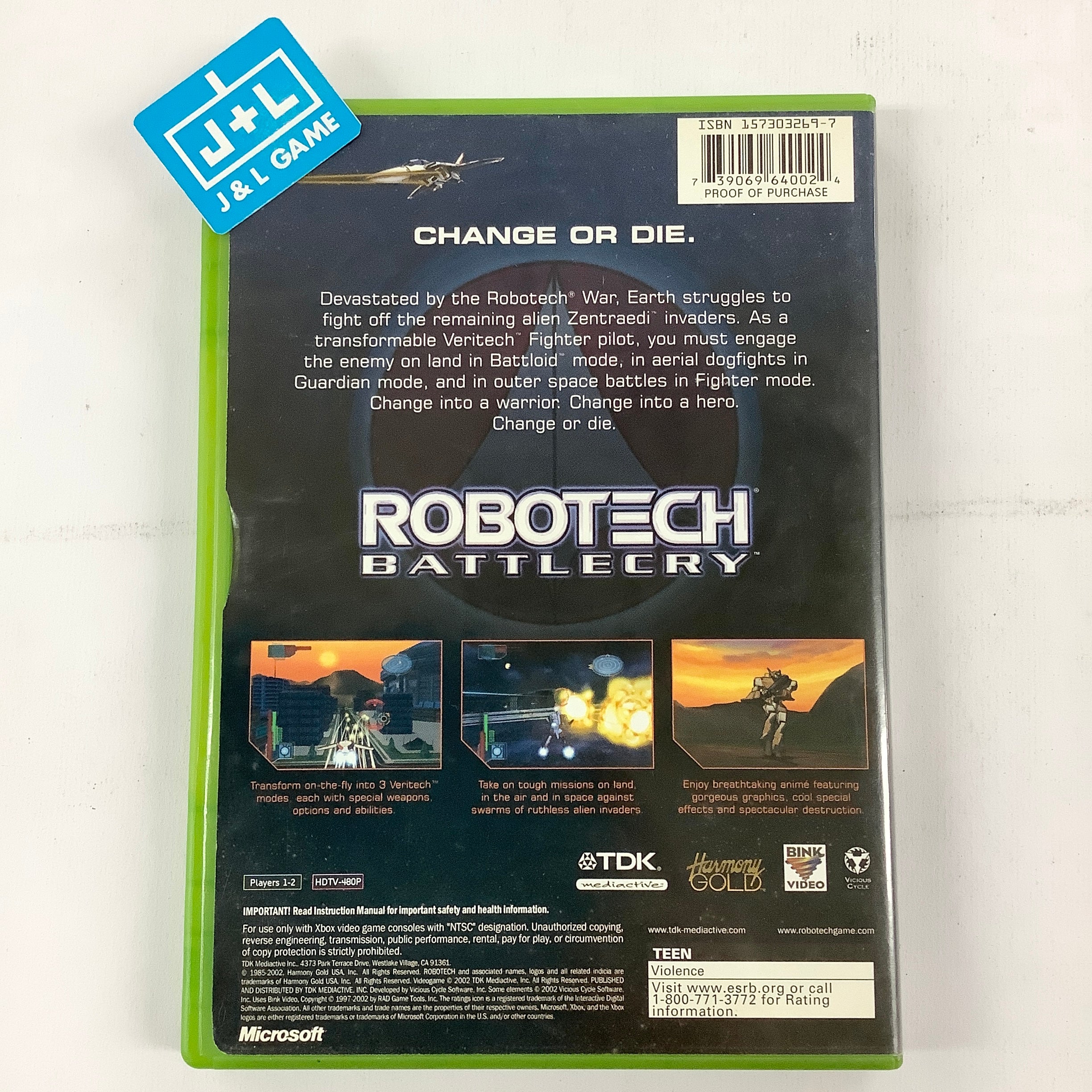 Robotech: Battlecry - (XB) Xbox [Pre-Owned] Video Games TDK Mediactive   