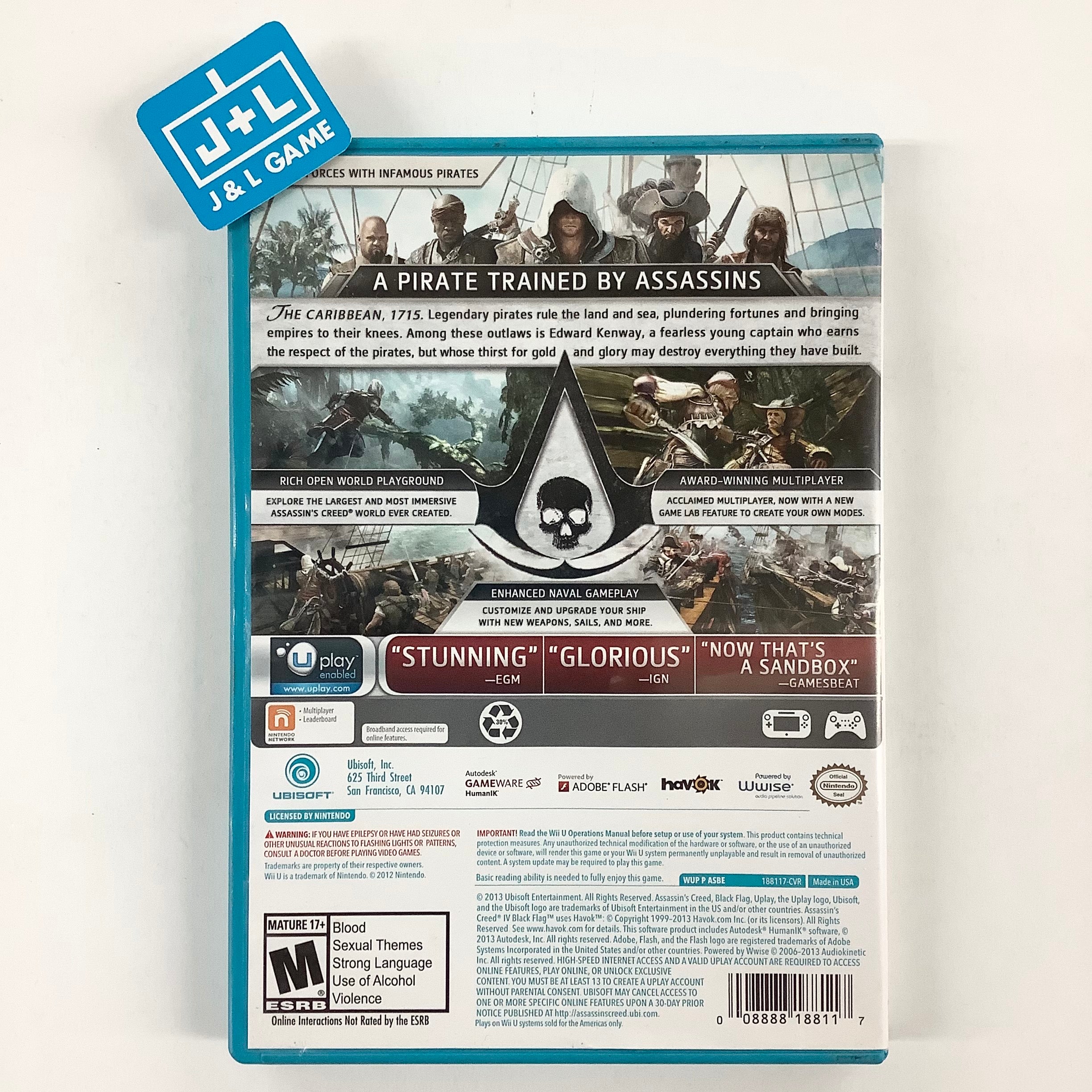 Assassin's Creed IV: Black Flag - Nintendo Wii U [Pre-Owned] Video Games Ubisoft   