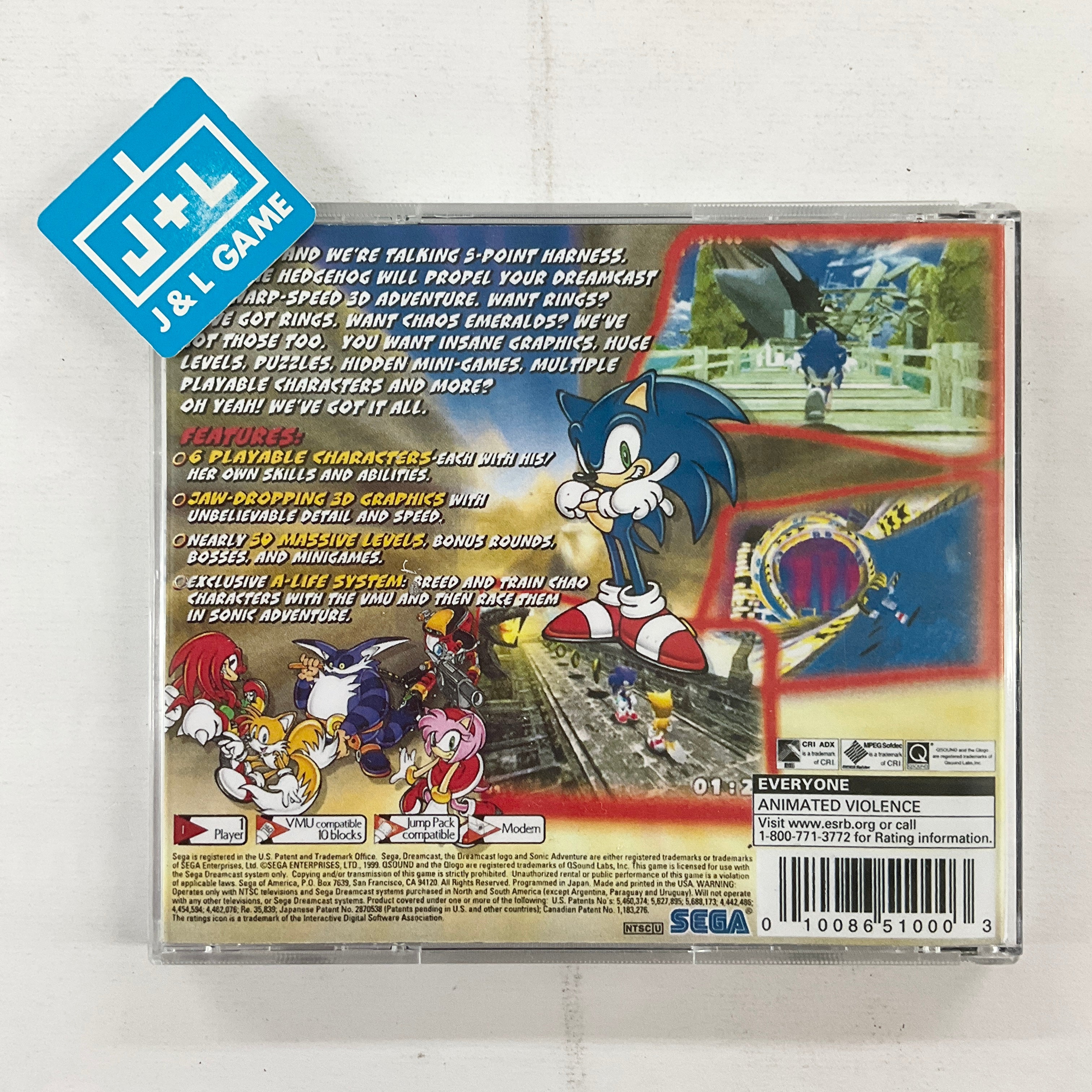 Sonic Adventure - (DC) SEGA Dreamcast  [Pre-Owned] Video Games Sega   