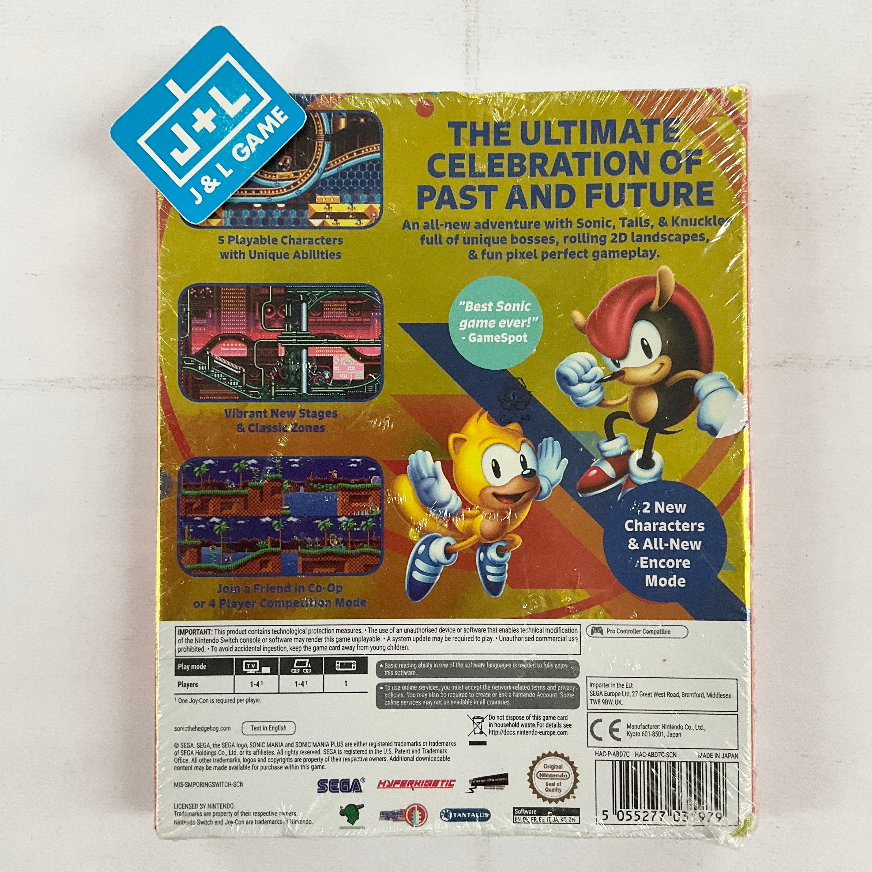 Sonic Mania Plus - (NSW) Nintendo Switch (European Import) Video Games SEGA   