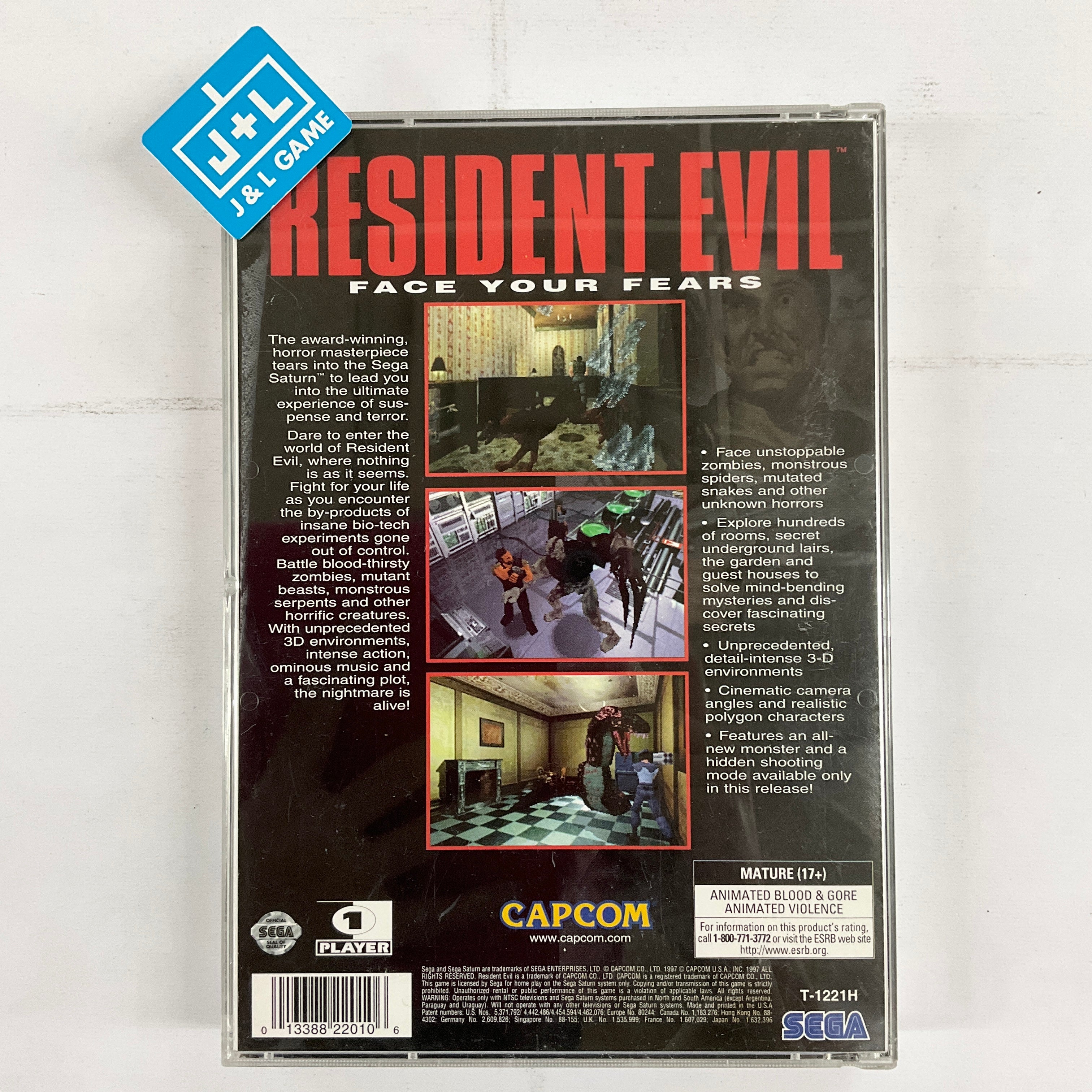 Resident Evil - (SS) SEGA Saturn [Pre-Owned] Video Games Capcom   