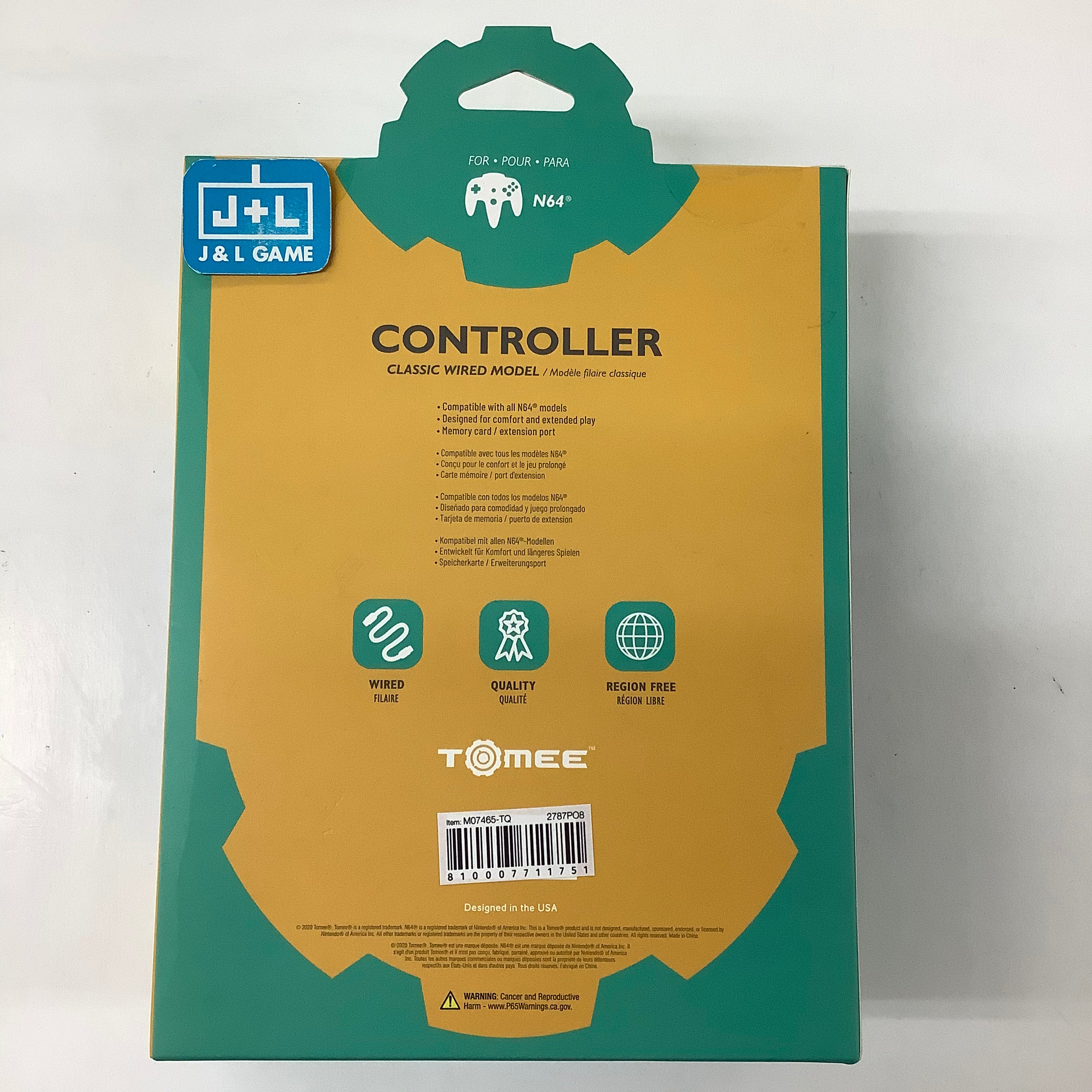 Tomee N64 Wired Controller (Turquoise) - (N64) Nintendo 64 Accessories Tomee   