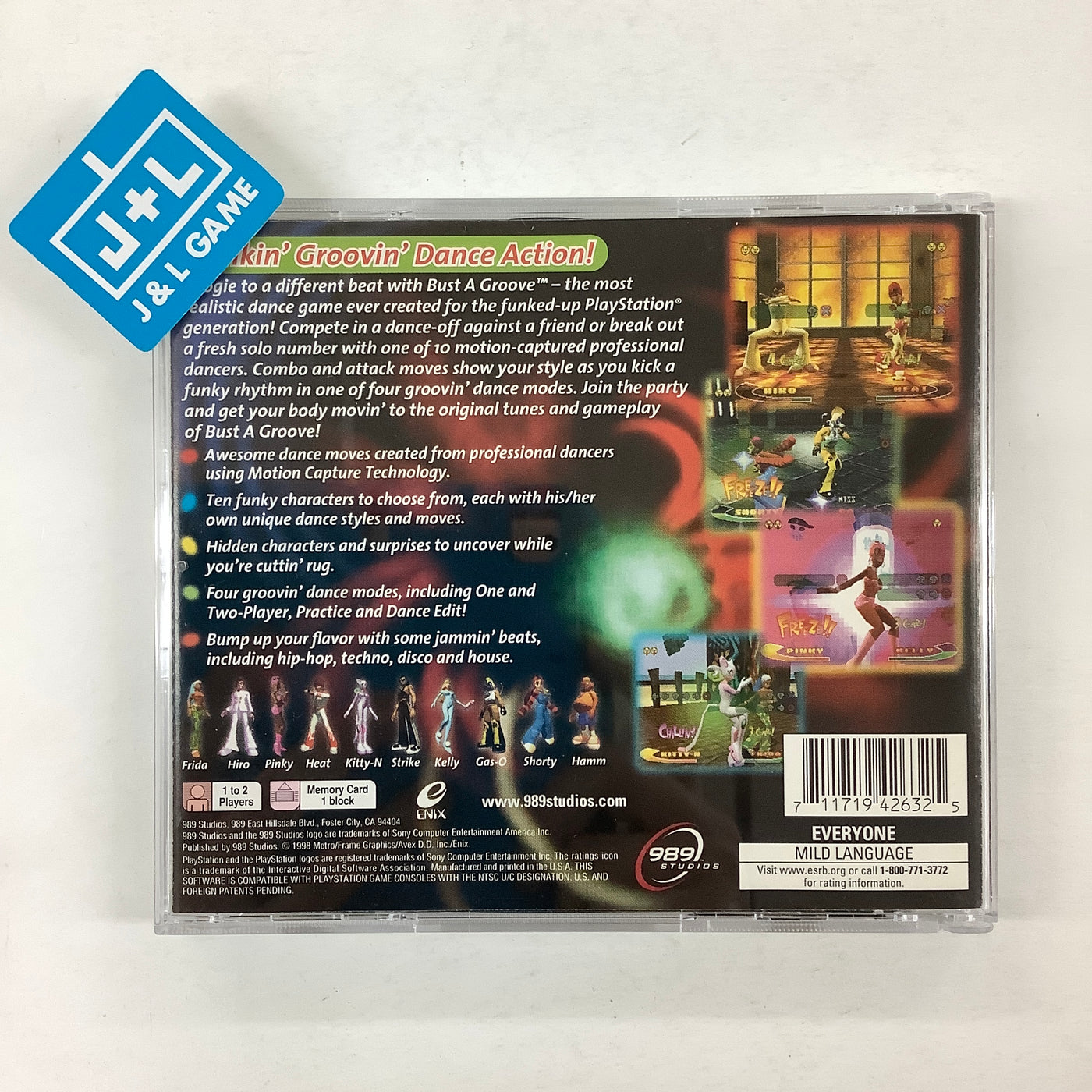 Bust A Groove (PS1) PlayStation 1 [PreOwned] J&L Game