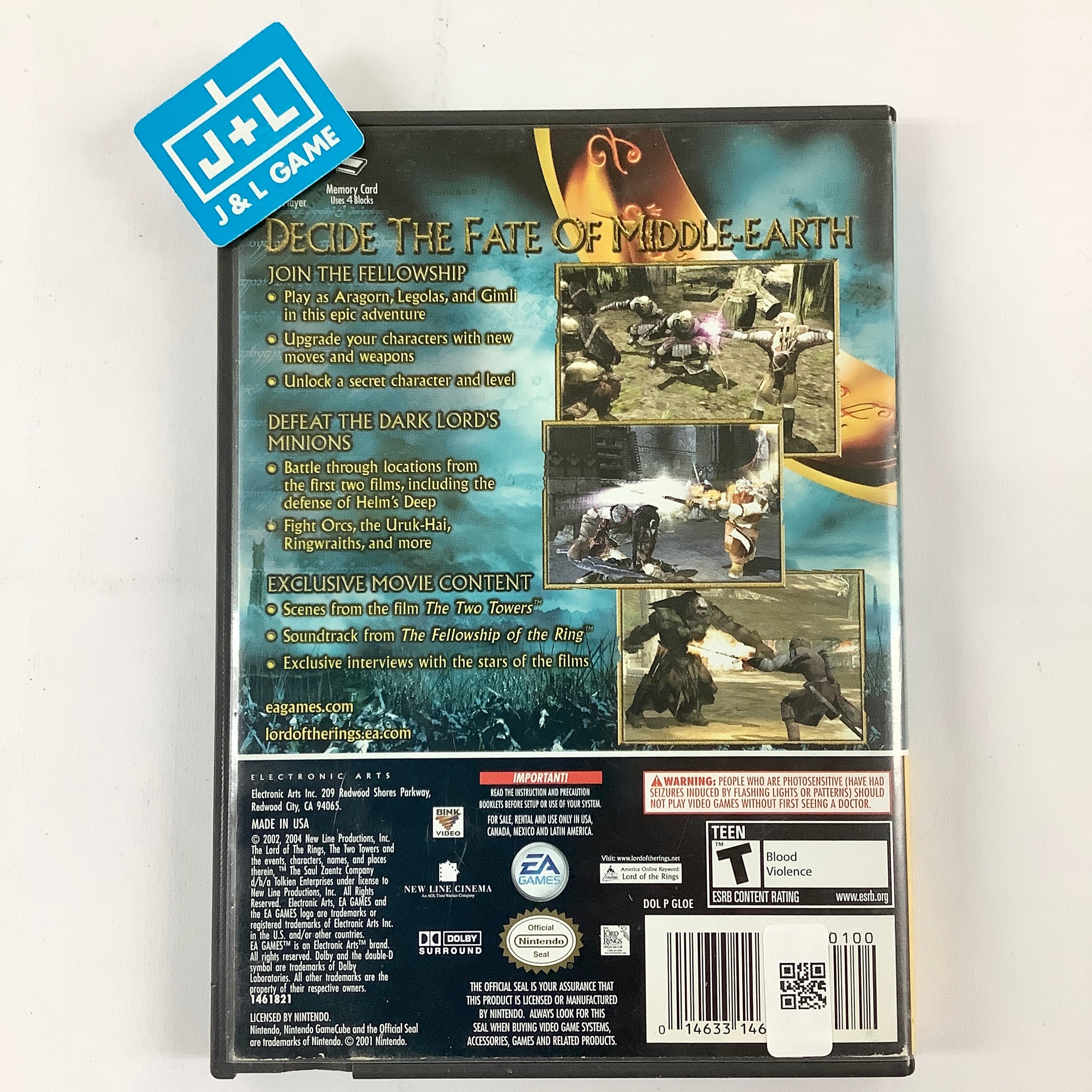 The Lord of the Rings: The Two Towers (Player's Choice) - (GC) GameCube [Pre-Owned] Video Games EA Games   