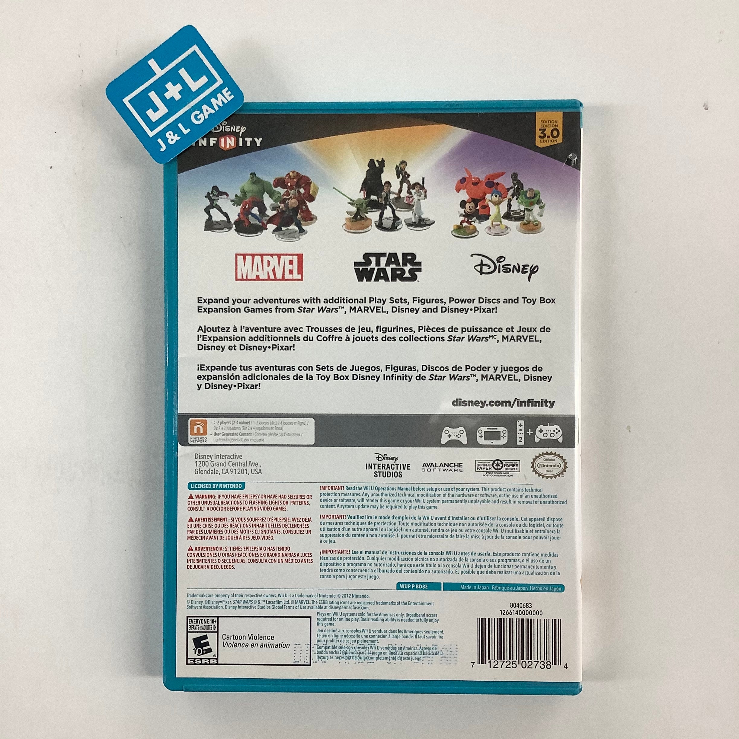 Disney Infinity 3.0 ( Game Only ) - Nintendo Wii U Video Games Disney Interactive Studios   