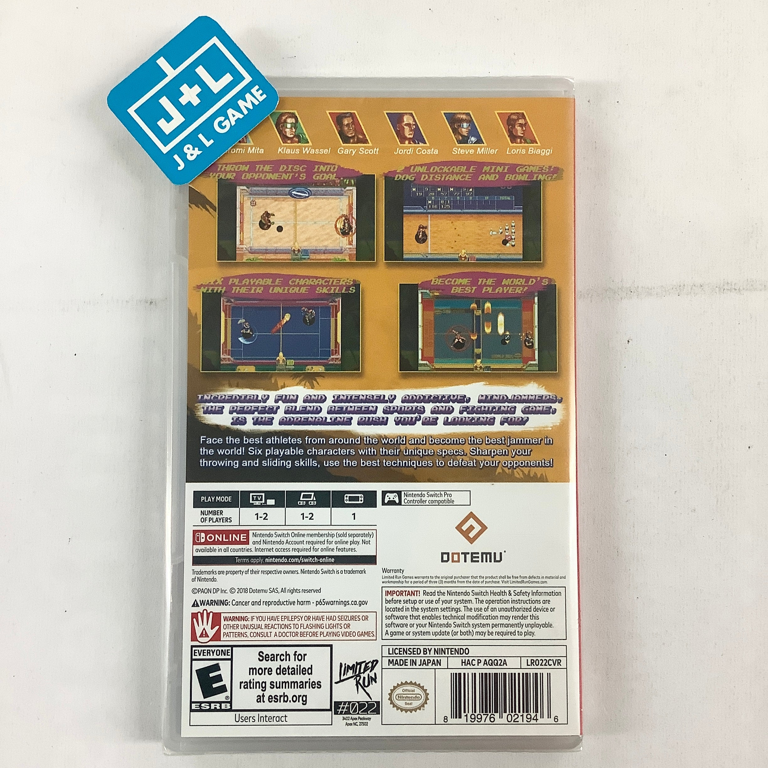 Windjammers (Limited Run #022) - (NSW) Nintendo Switch Video Games Limited Run Games   