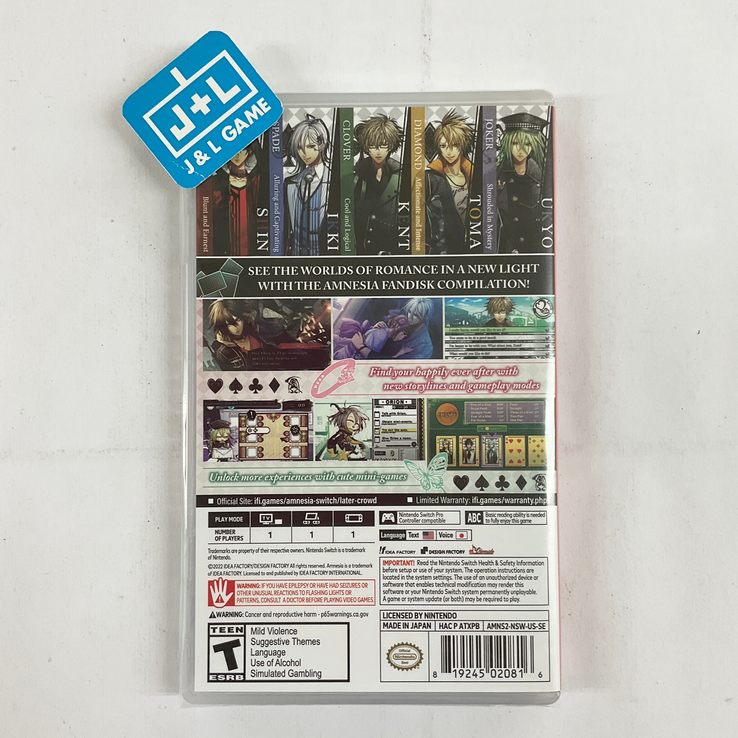 Amnesia: Later X Crowd - (NSW) Nintendo Switch | J&L Game