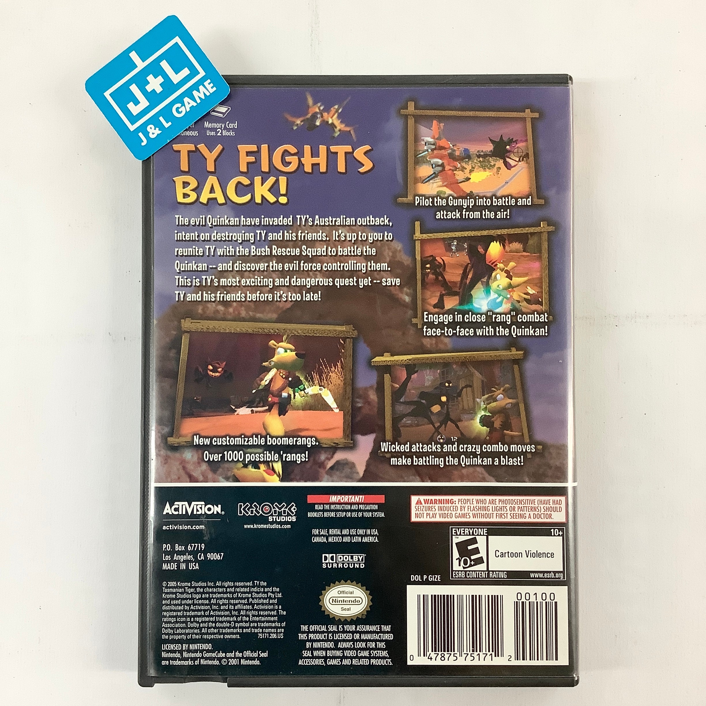 Ty the Tasmanian Tiger 3: Night of the Quinkan - (GC) GameCube [Pre-Owned] Video Games Activision Value   