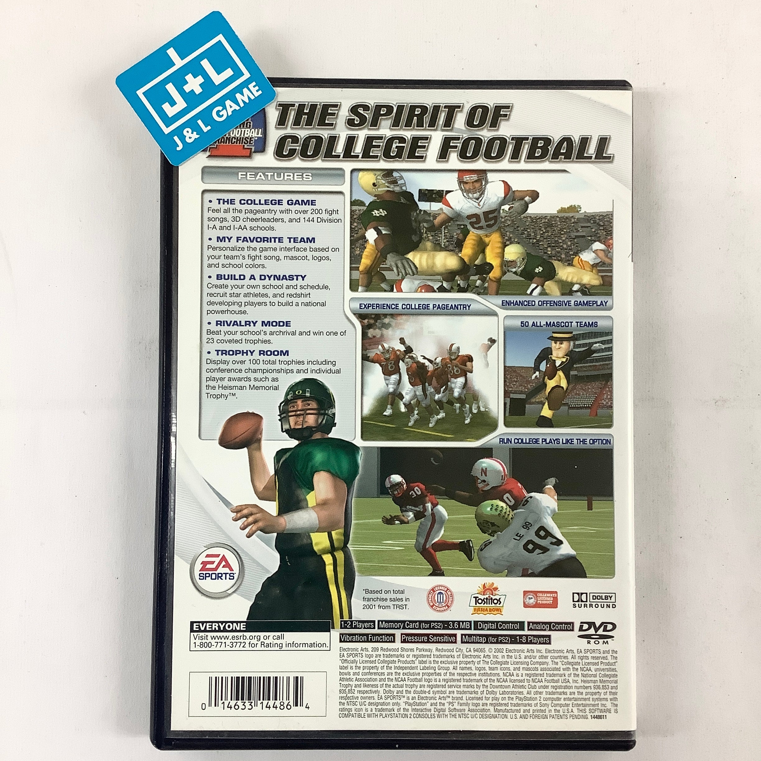 NCAA Football 2003 - (PS2) PlayStation 2 [Pre-Owned] Video Games EA Sports   