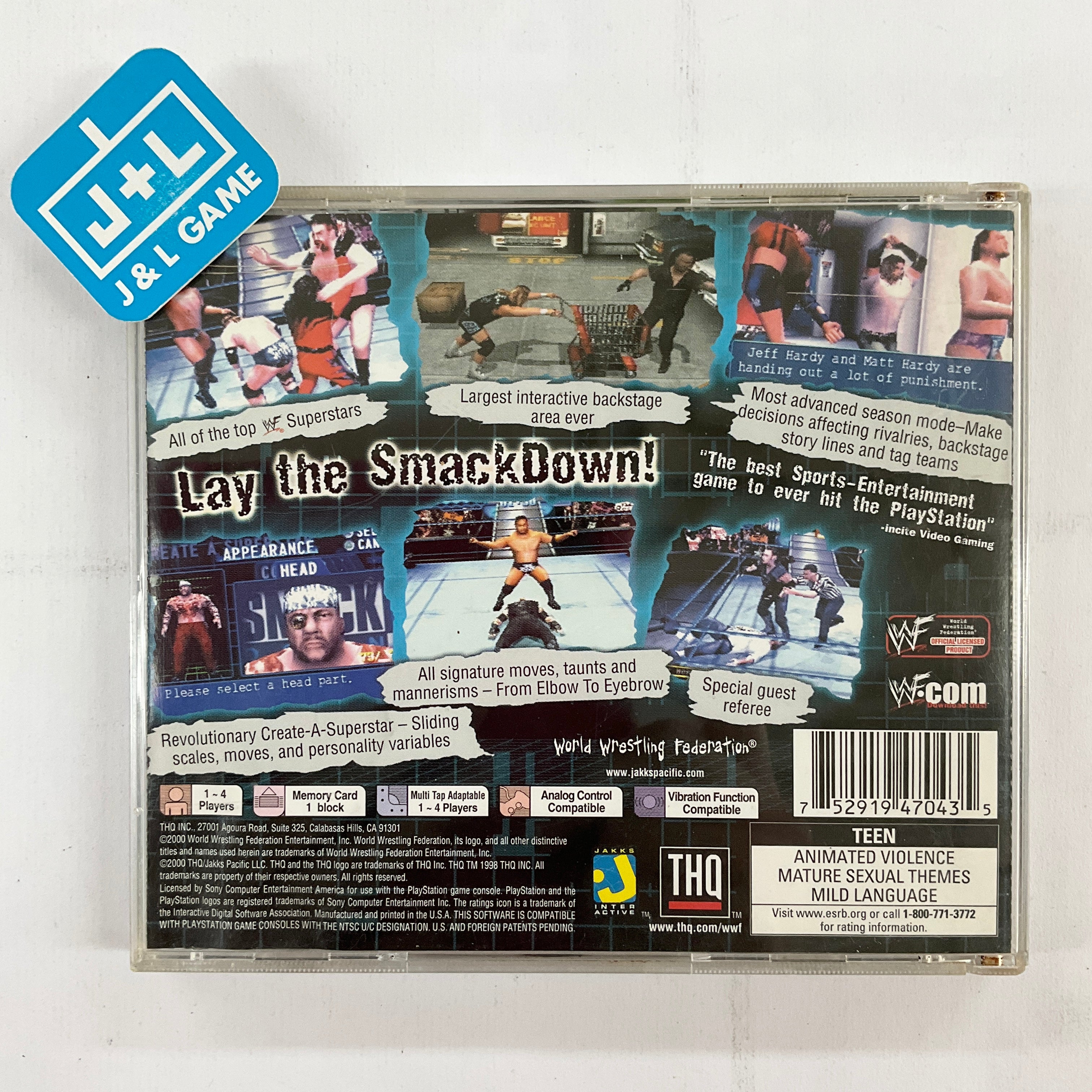 WWF SmackDown! - (PS1) PlayStation 1 [Pre-Owned] Video Games THQ   