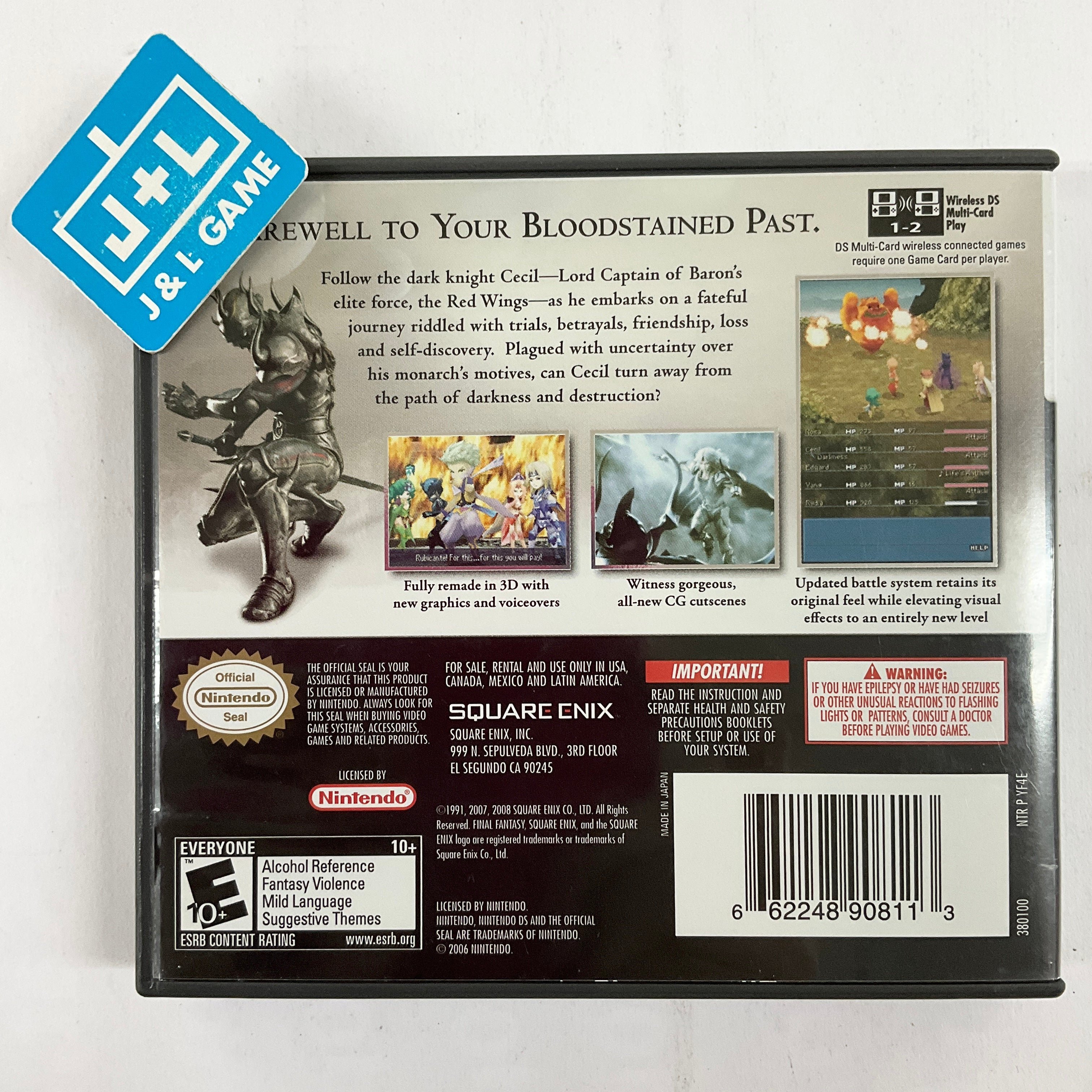 Final Fantasy IV - (NDS) Nintendo DS [Pre-Owned] Video Games Square Enix   