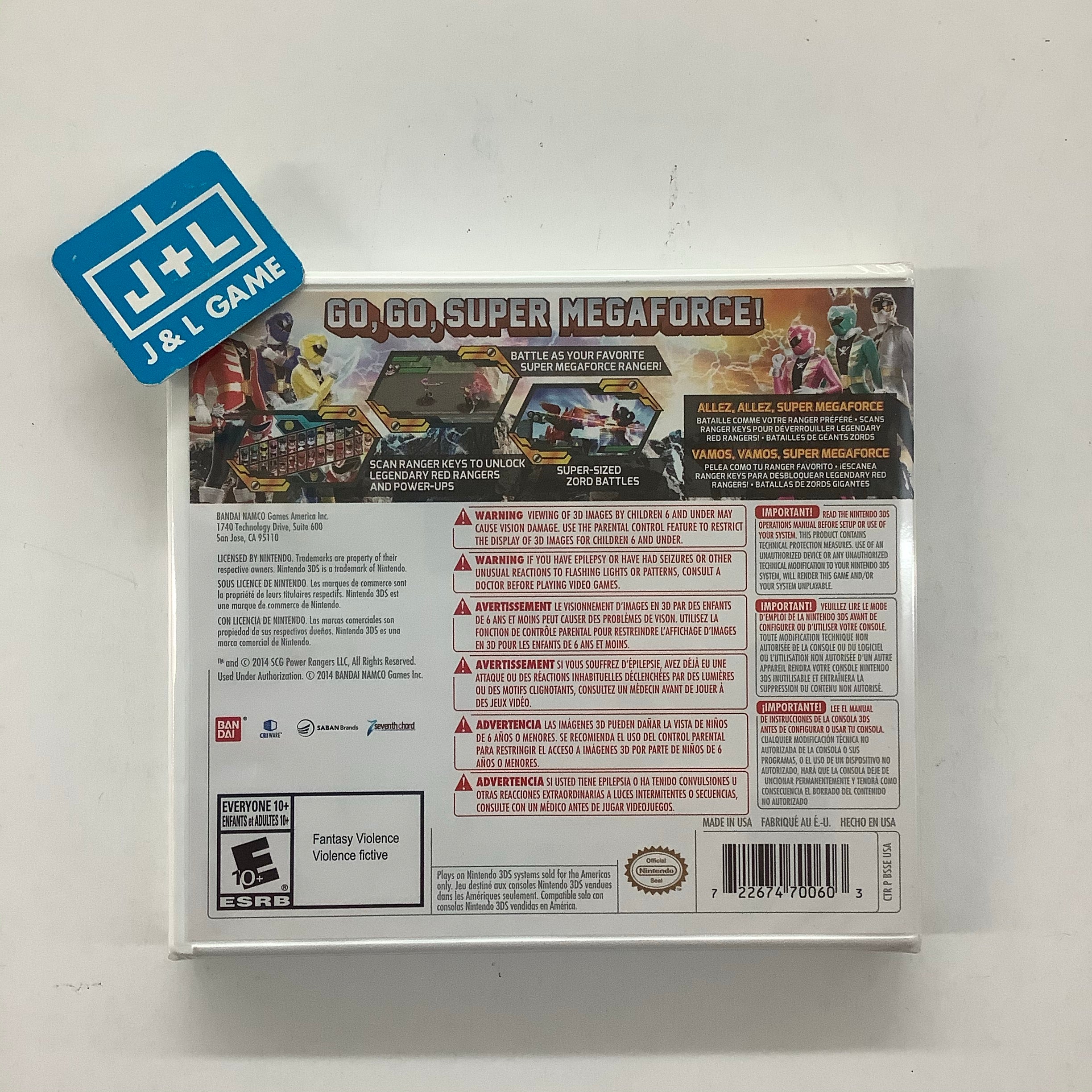 Power Rangers Super Megaforce - Nintendo 3DS Video Games Bandai Namco Games   